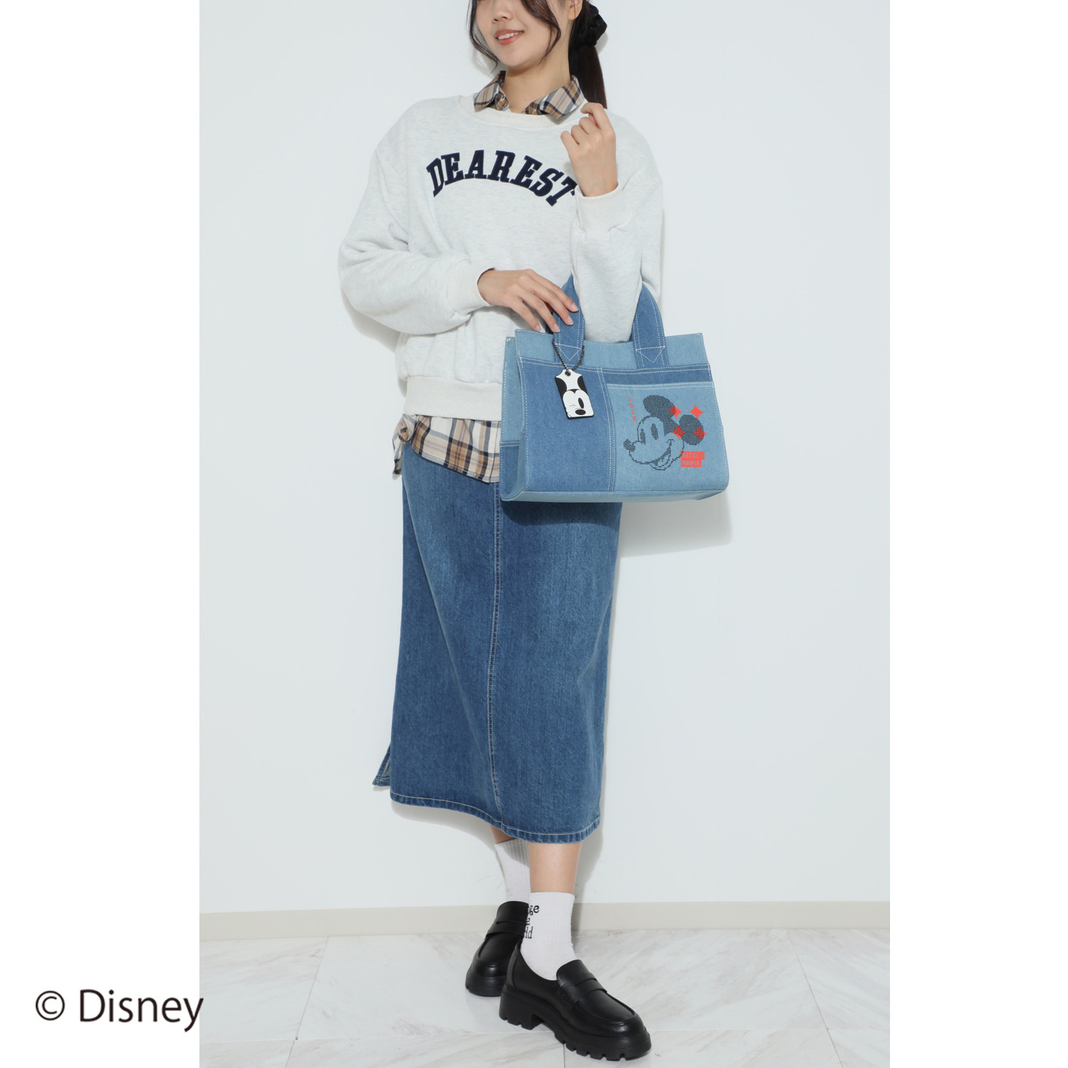 ベルモサ ＜ミッキーマウス＞ デニム調トートバッグ