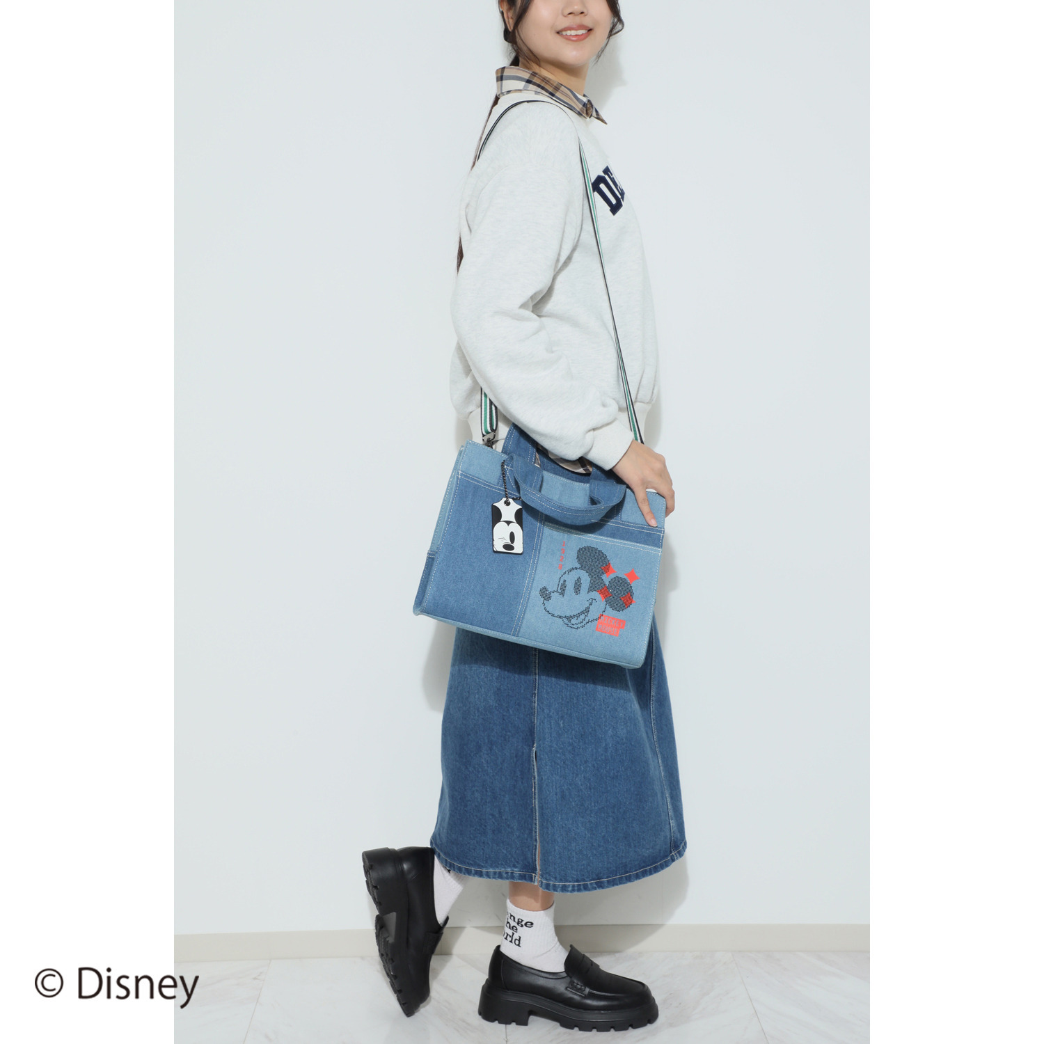ベルモサ ＜ミッキーマウス＞ デニム調トートバッグ