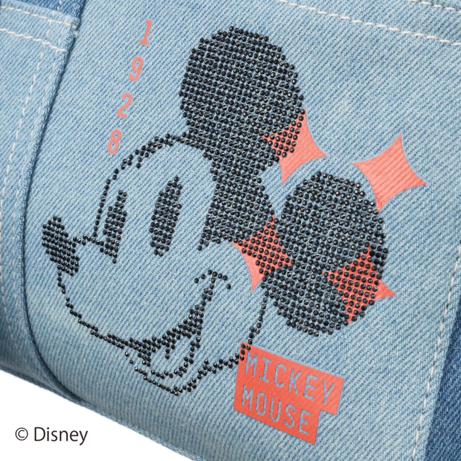 ベルモサ ＜ミッキーマウス＞ デニム調 タウンボストンバッグ