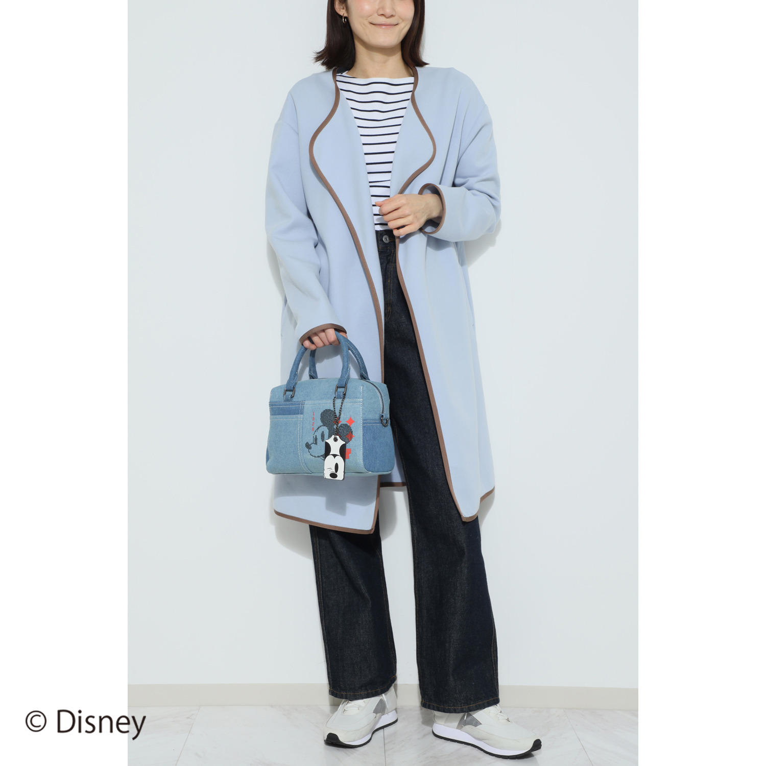 ベルモサ ＜ミッキーマウス＞ デニム調 タウンボストンバッグ