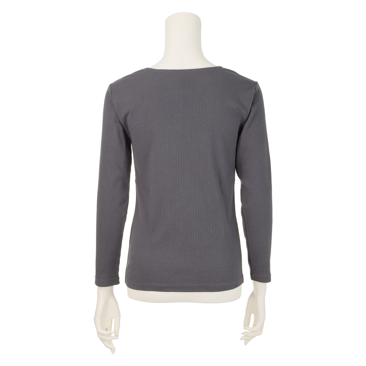 ジュエル オーガニックコットン混 ストレッチリブ編 クルーネック 長袖インナー３枚セット