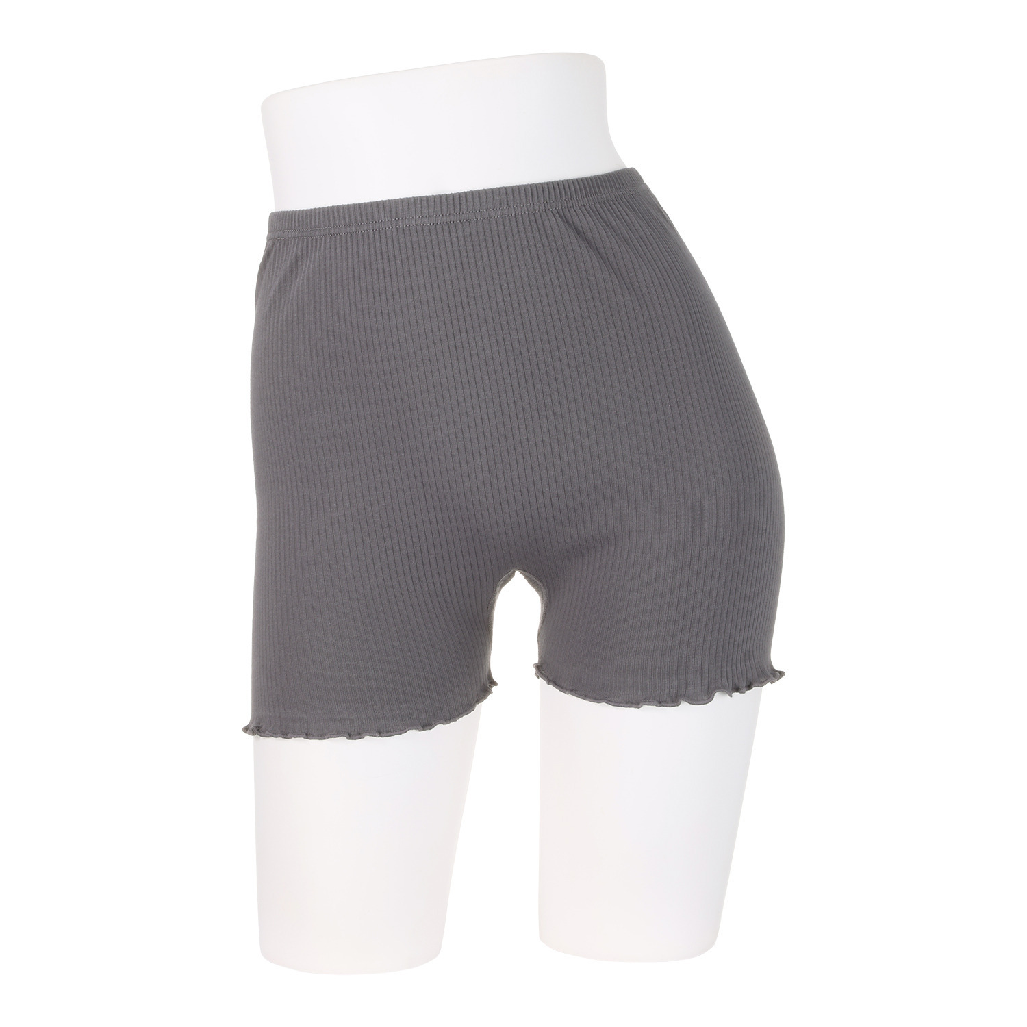 ジュエル オーガニックコットン混 ストレッチリブ編 一分丈ボトム３枚セット