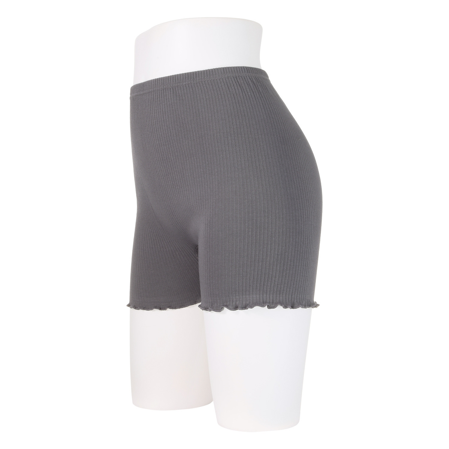 ジュエル オーガニックコットン混 ストレッチリブ編 一分丈ボトム３枚セット