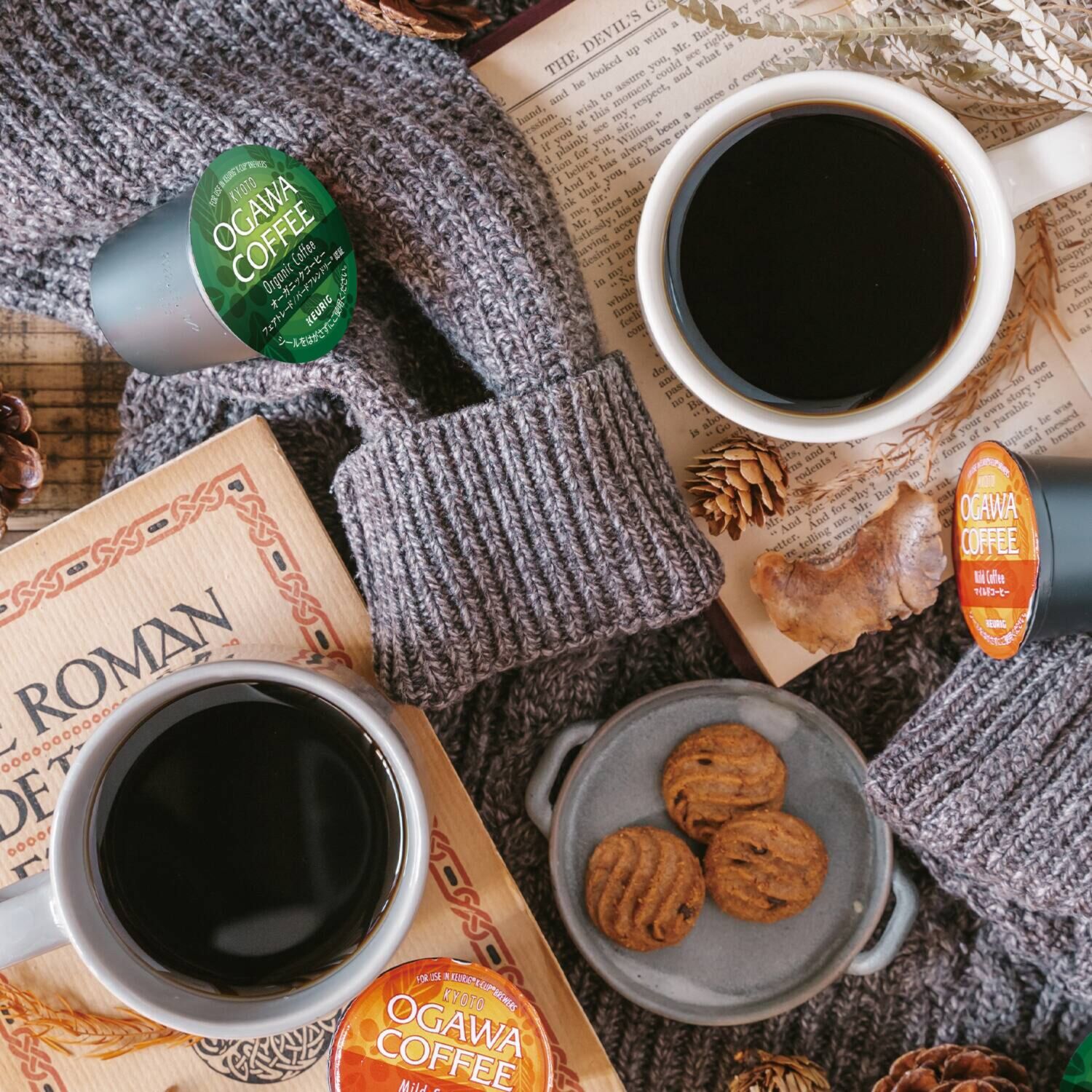 キューリグ Ｋカップ ブラックもミルク入りも 二刀流で楽しめる！ コクのあるコーヒー ４種セット