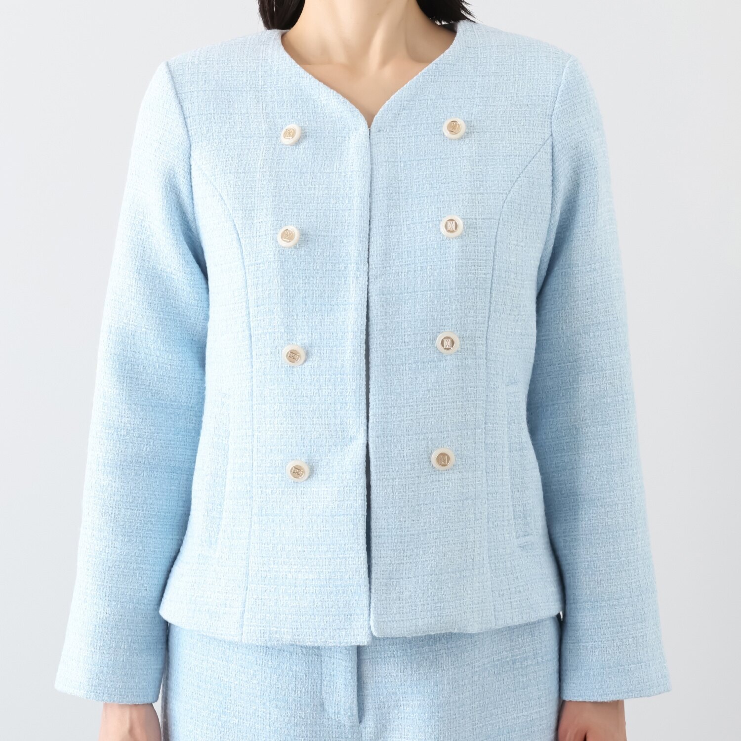 エル　ステュディオ スプリングツイード ナポレオン風ジャケット