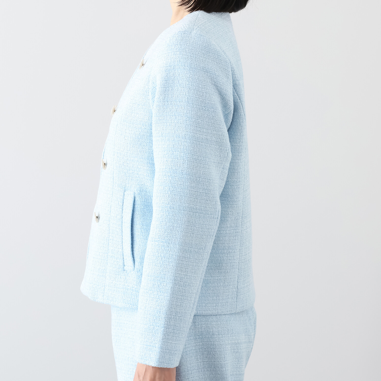 エル　ステュディオ スプリングツイード ナポレオン風ジャケット