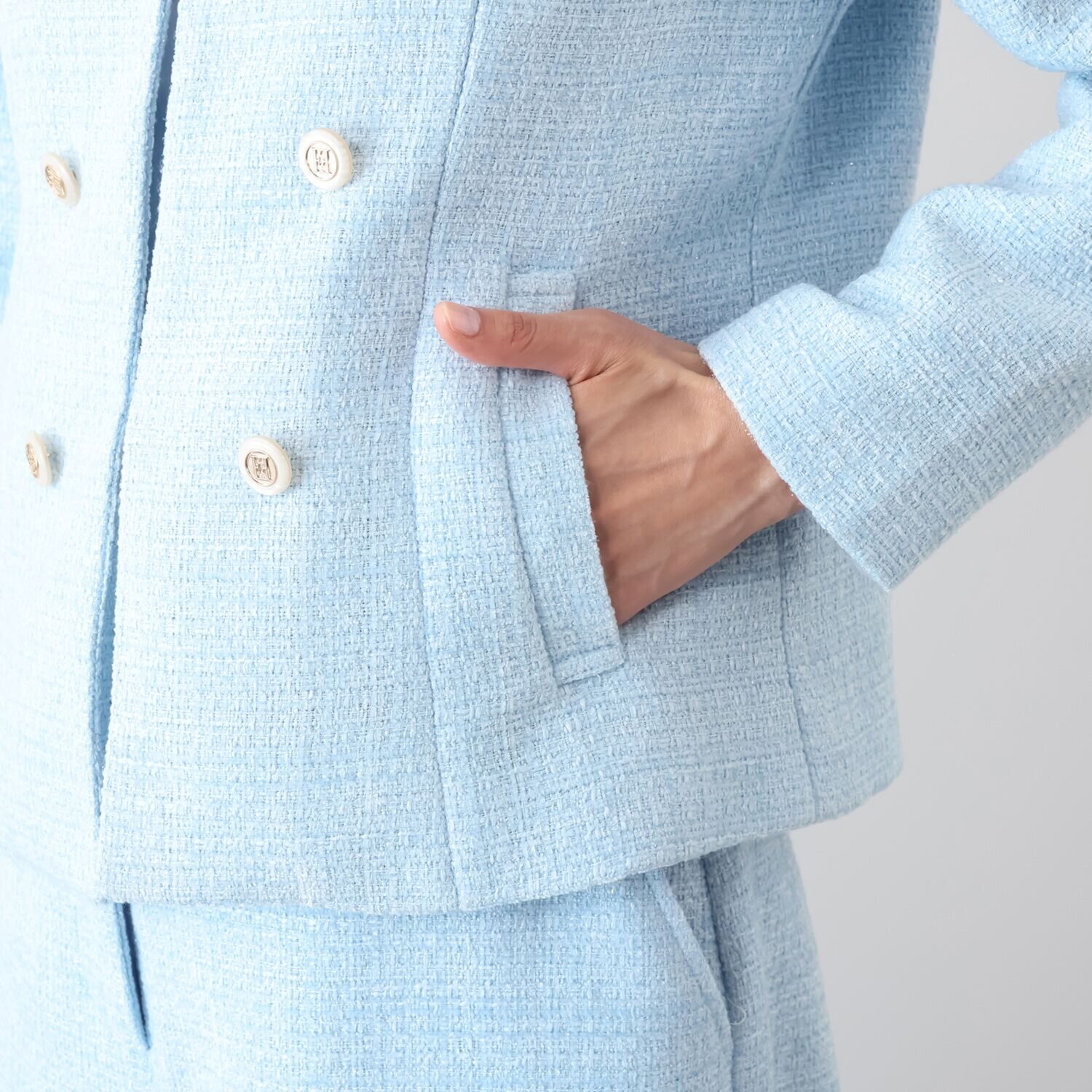 エル　ステュディオ スプリングツイード ナポレオン風ジャケット