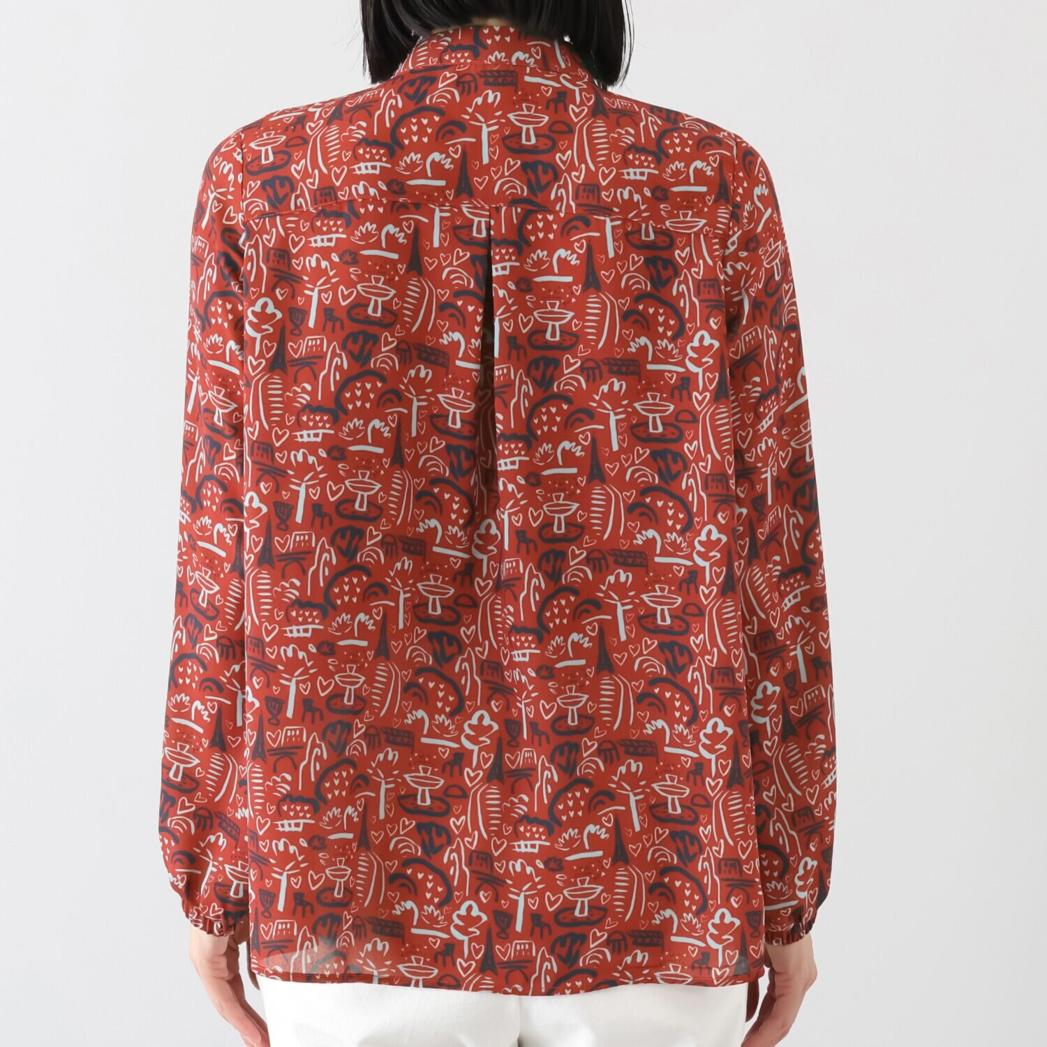 エル　ステュディオ 取り外しができる ボウタイ付ブラウス