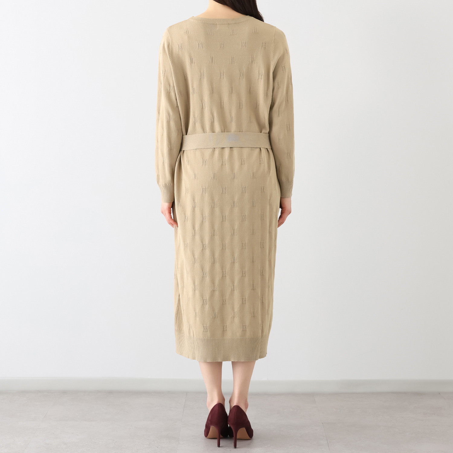 エル　ステュディオ モノグラムジャガード ニットワンピース