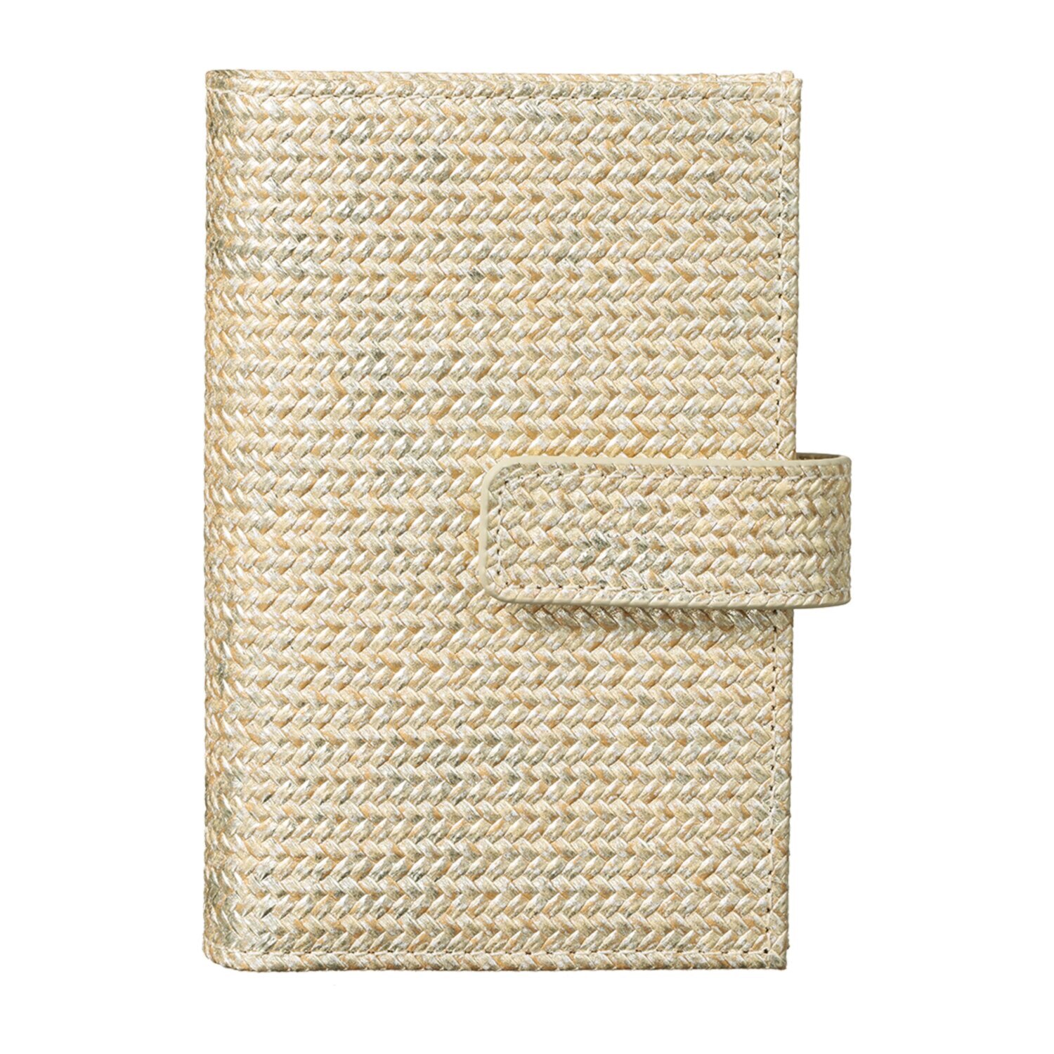 ビジューバイエアリスト メタリックゴートレザー カードケース型 コンパクトウォレット