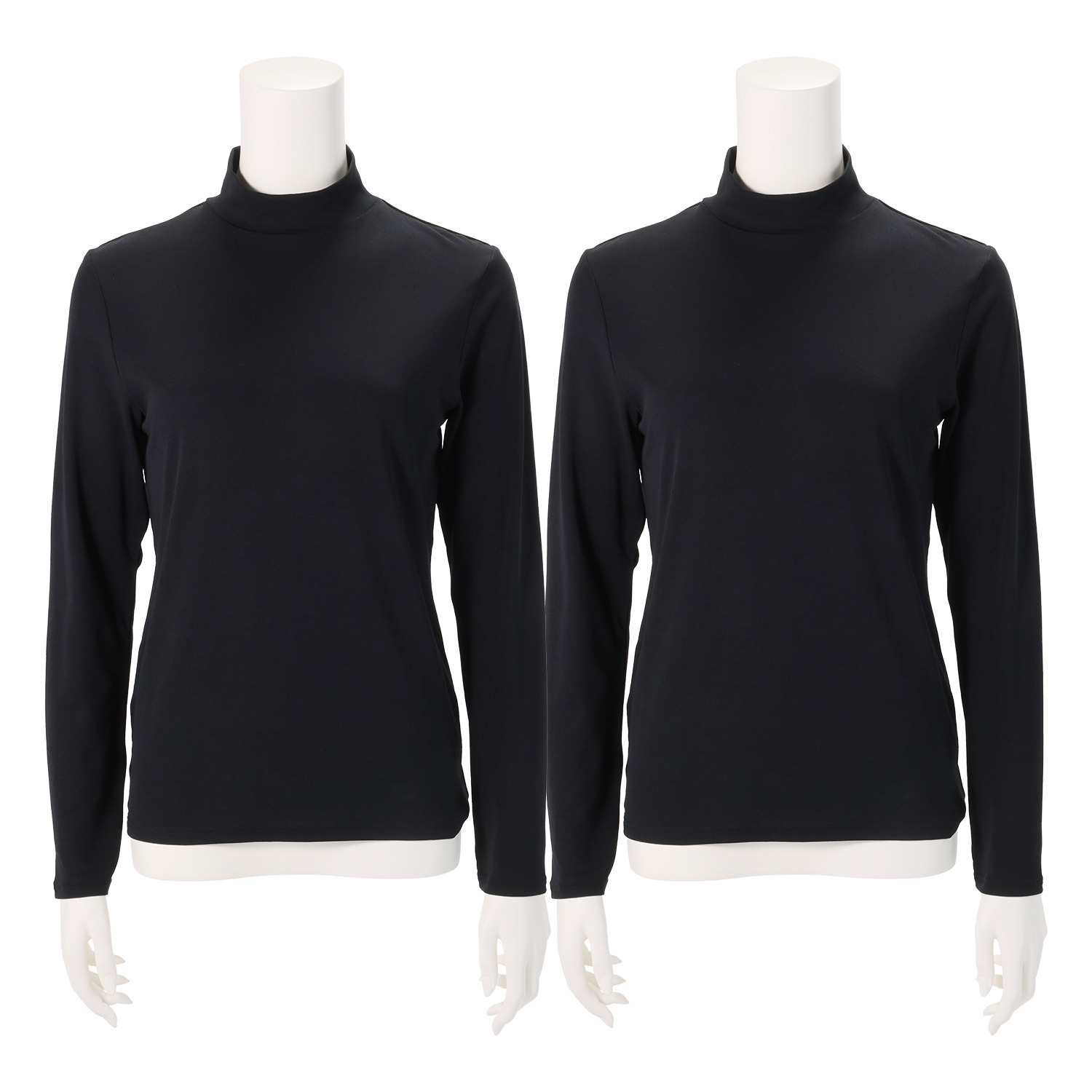 ルミナスシールド 近赤外線・ＵＶカット 遮熱・吸水速乾 ハイネック長袖インナー 同色２枚セット