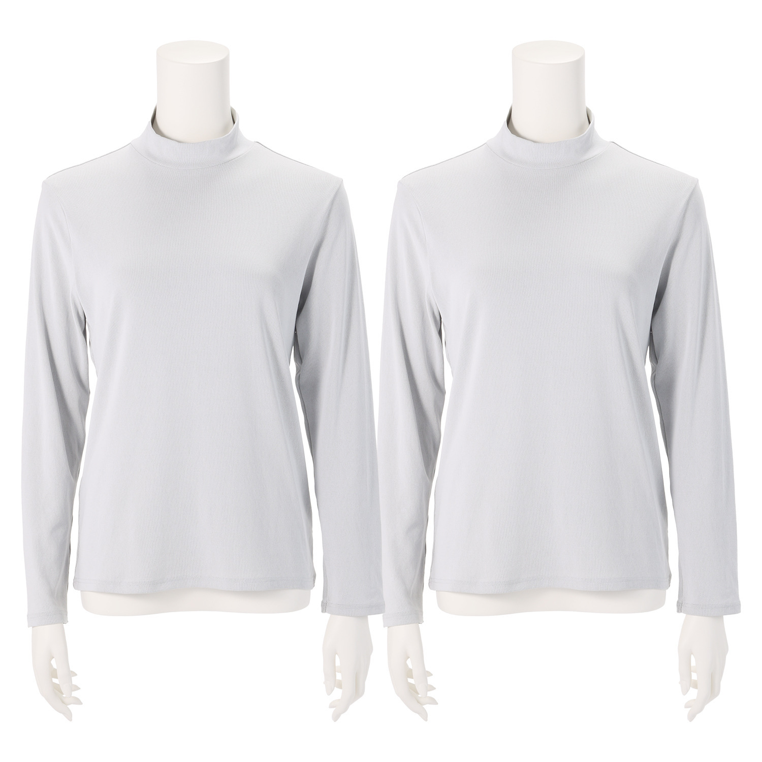 ルミナスシールド 近赤外線・ＵＶカット 遮熱・吸水速乾 ハイネック長袖インナー 同色２枚セット