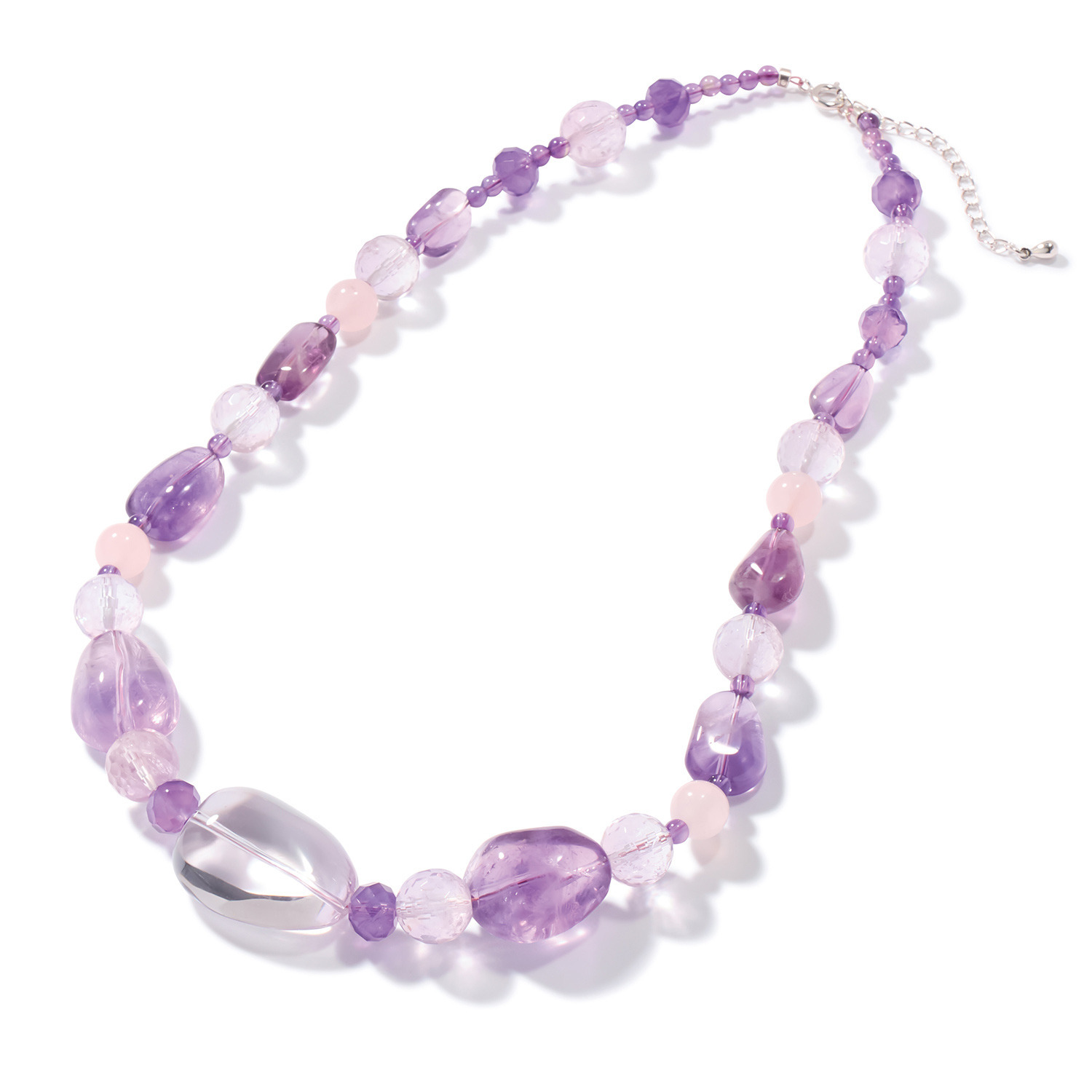 岩崎美智子コレクション アメシスト＆ ローズクォーツ ボリュームネックレス