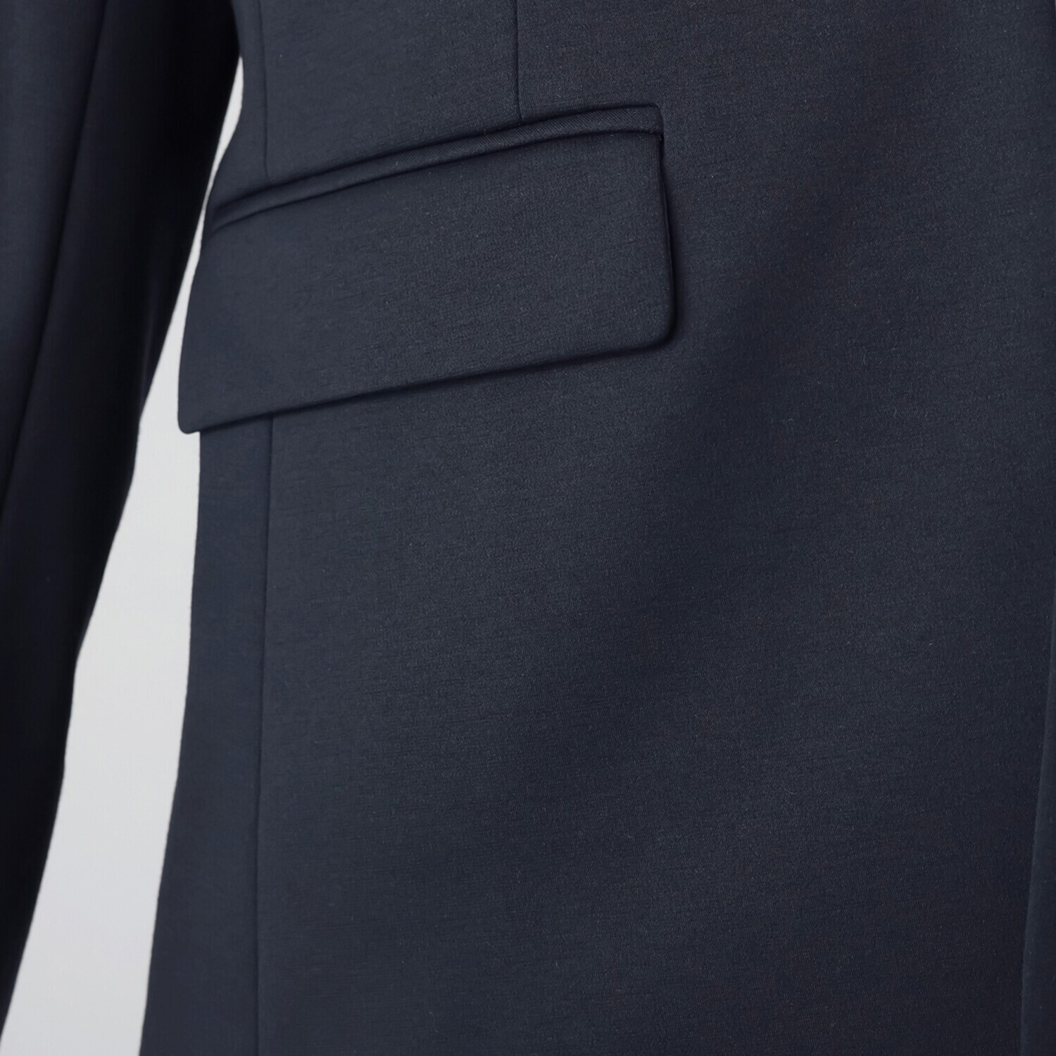 ポルトゥヴィーダ ウォッシャブル・はっ水 防汚・ニット素材 ノーカラージャケット