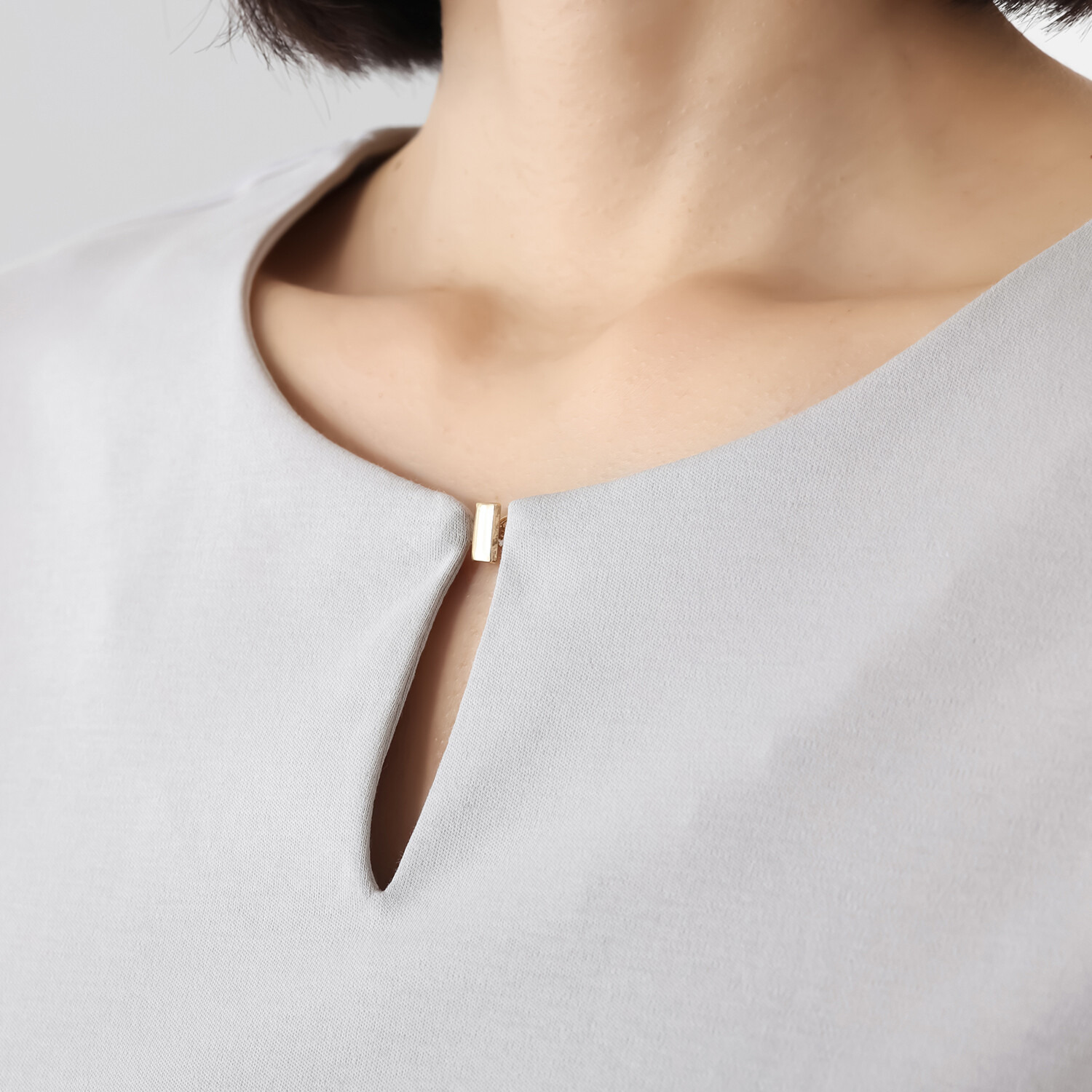 ポルトゥヴィーダ ウォッシャブル シルケットコットン 九分袖プルオーバー