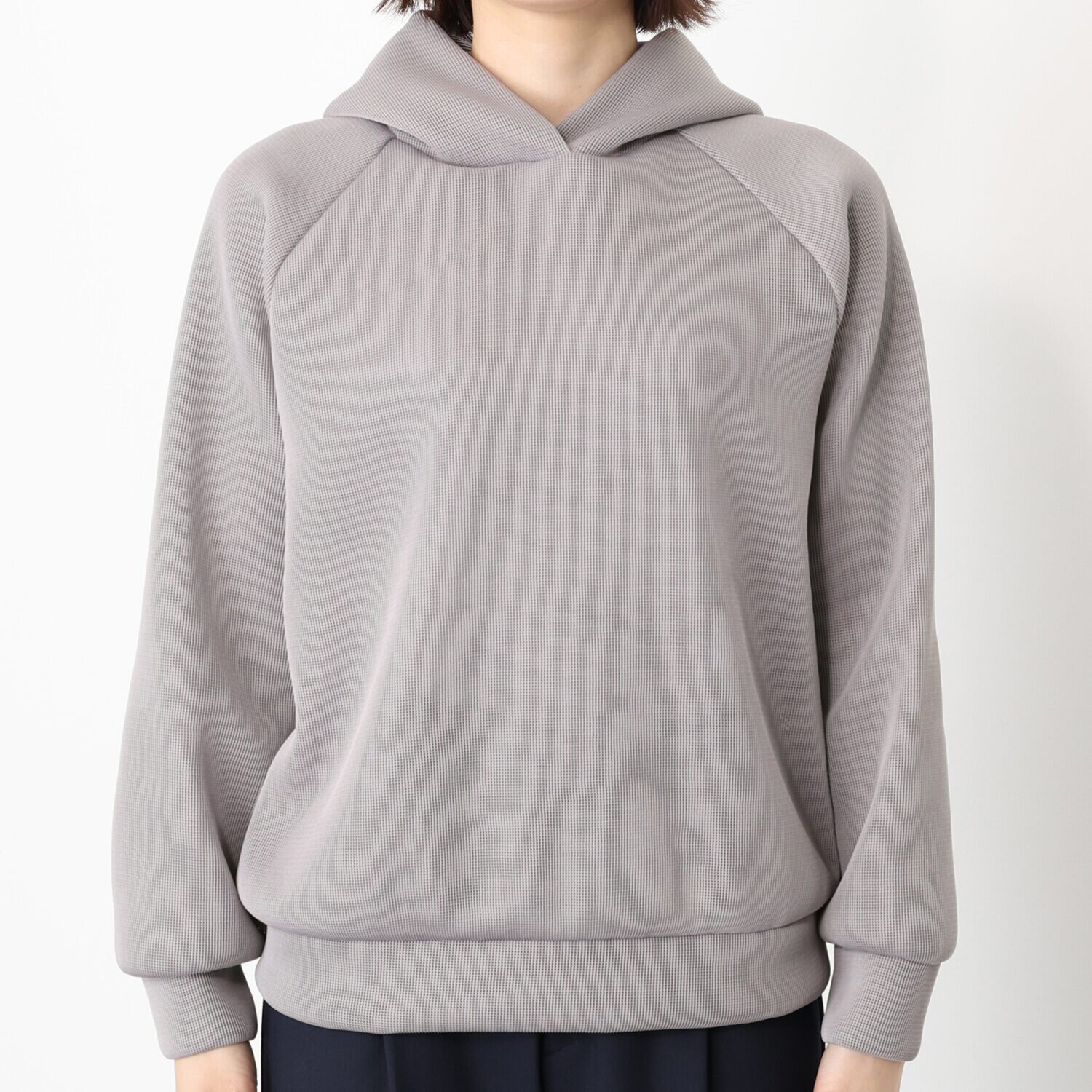 アンリック　オー　ブルー シアーメッシュダンボール ラグランスリーブ 大人パーカー