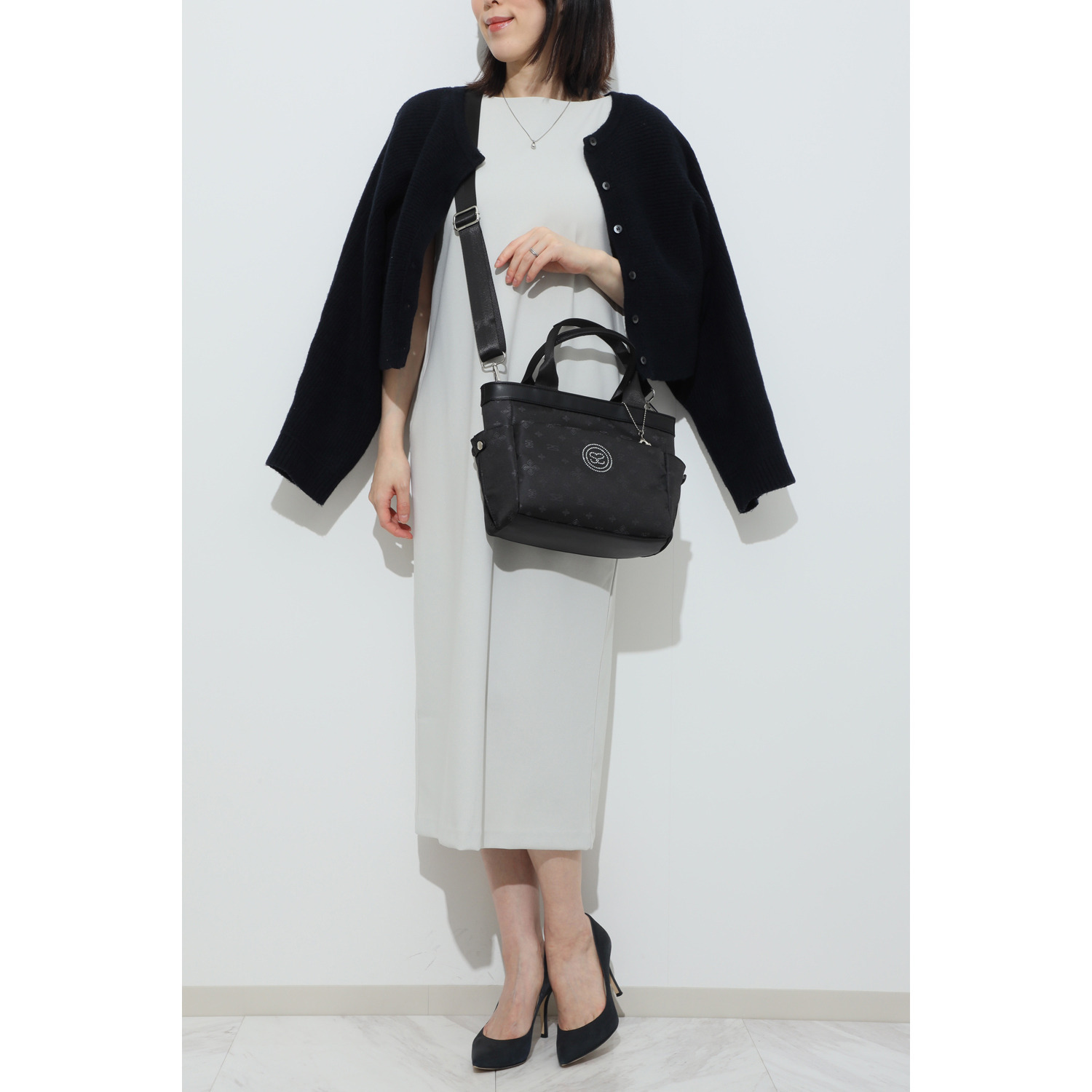 サボイ ポケットいっぱい！ モノグラムジャガード ２ウェイバッグ