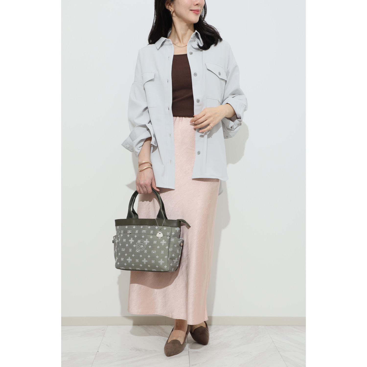 サボイ ポケットいっぱい！ モノグラムジャガード ２ウェイバッグ