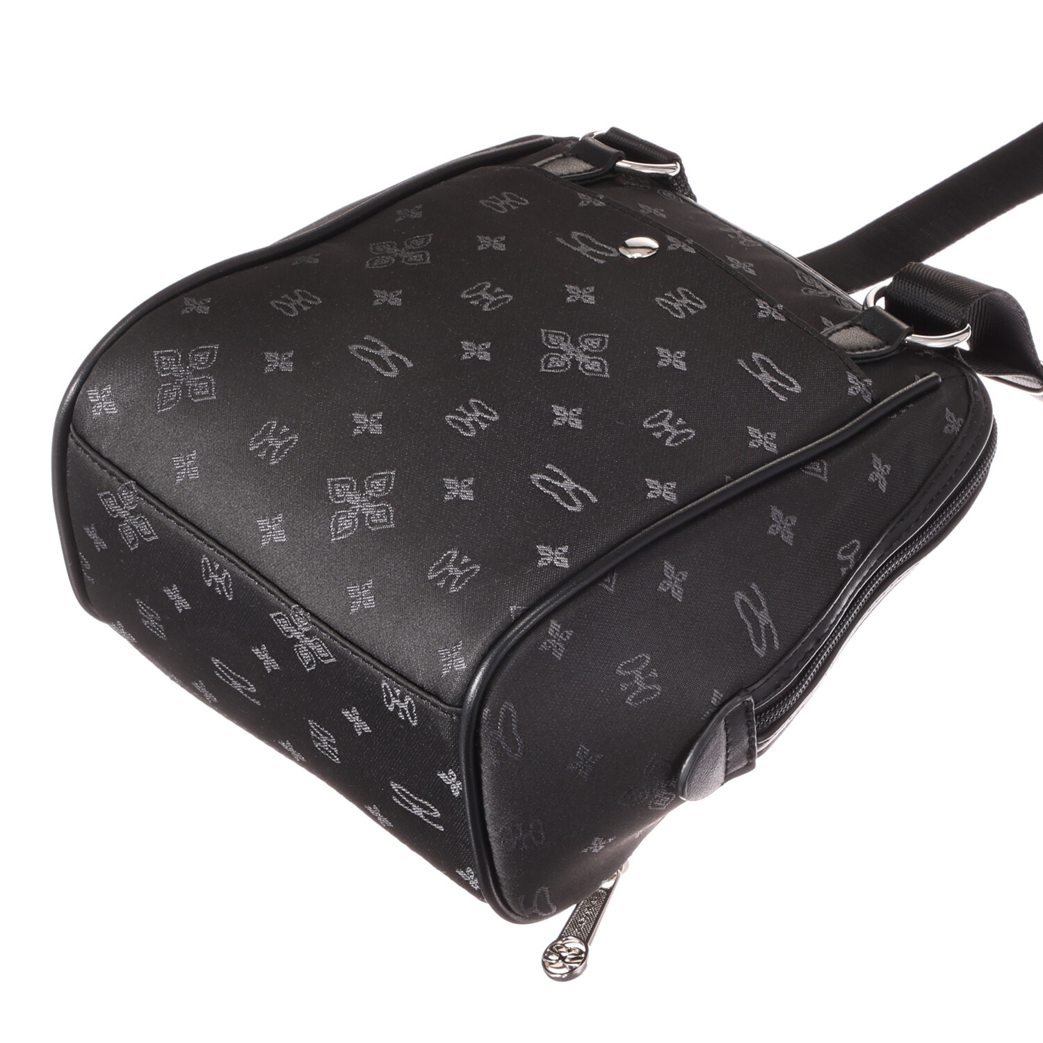 サボイ たっぷり収納！ モノグラムジャガード 軽量ミニショルダーバッグ