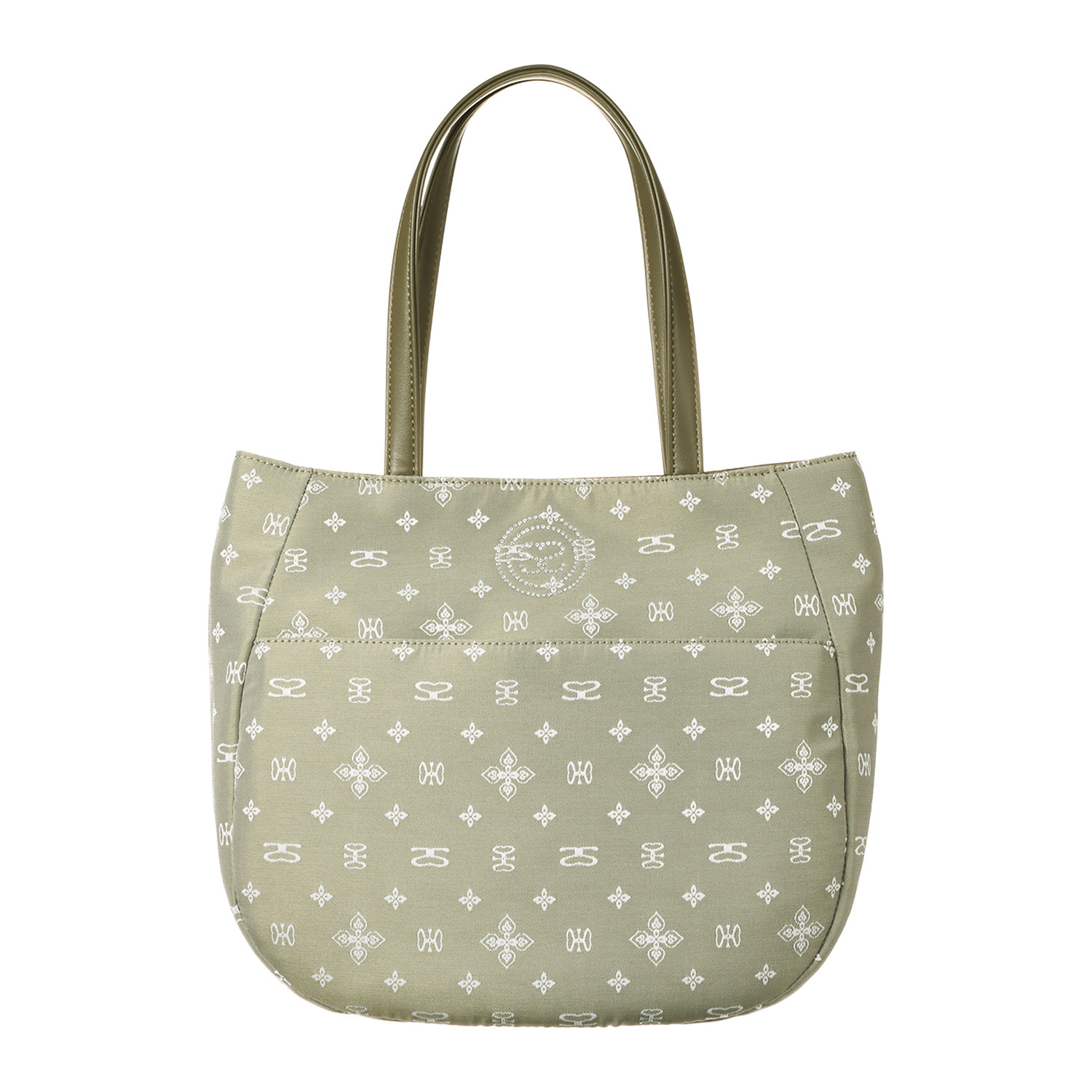 サボイ デイリーに活躍！ モノグラムジャガード 軽量トートバッグ