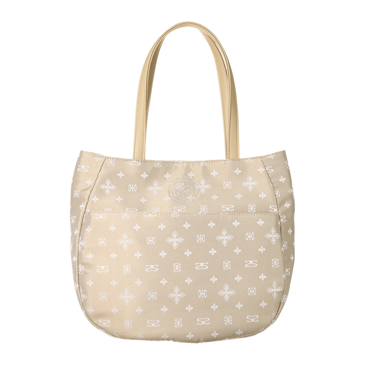 サボイ デイリーに活躍！ モノグラムジャガード 軽量トートバッグ