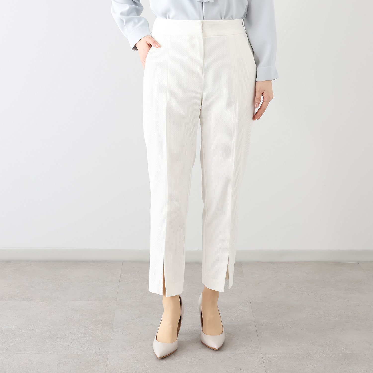 イフェメル／ ダブルフェーストーキョー 前裾スリット テーパードパンツ