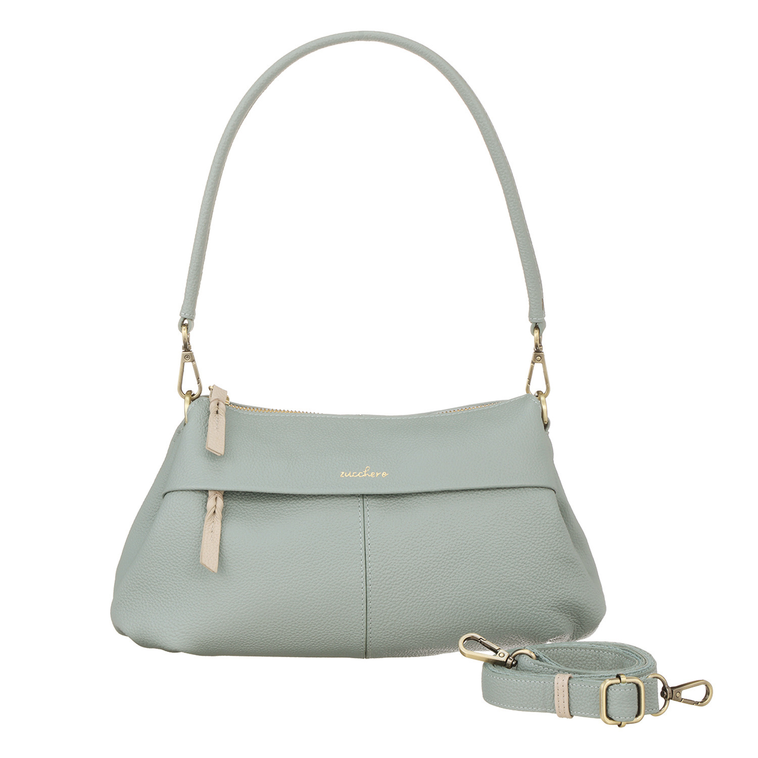 ズッケロ ＬＷＧゴールドランク認証 牛革シュリンク型押し ３層構造 ２ウェイショルダーバッグ