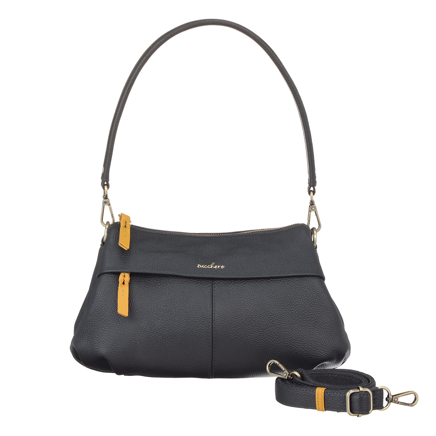 ズッケロ ＬＷＧゴールドランク認証 牛革シュリンク型押し ３層構造 ２ウェイショルダーバッグ