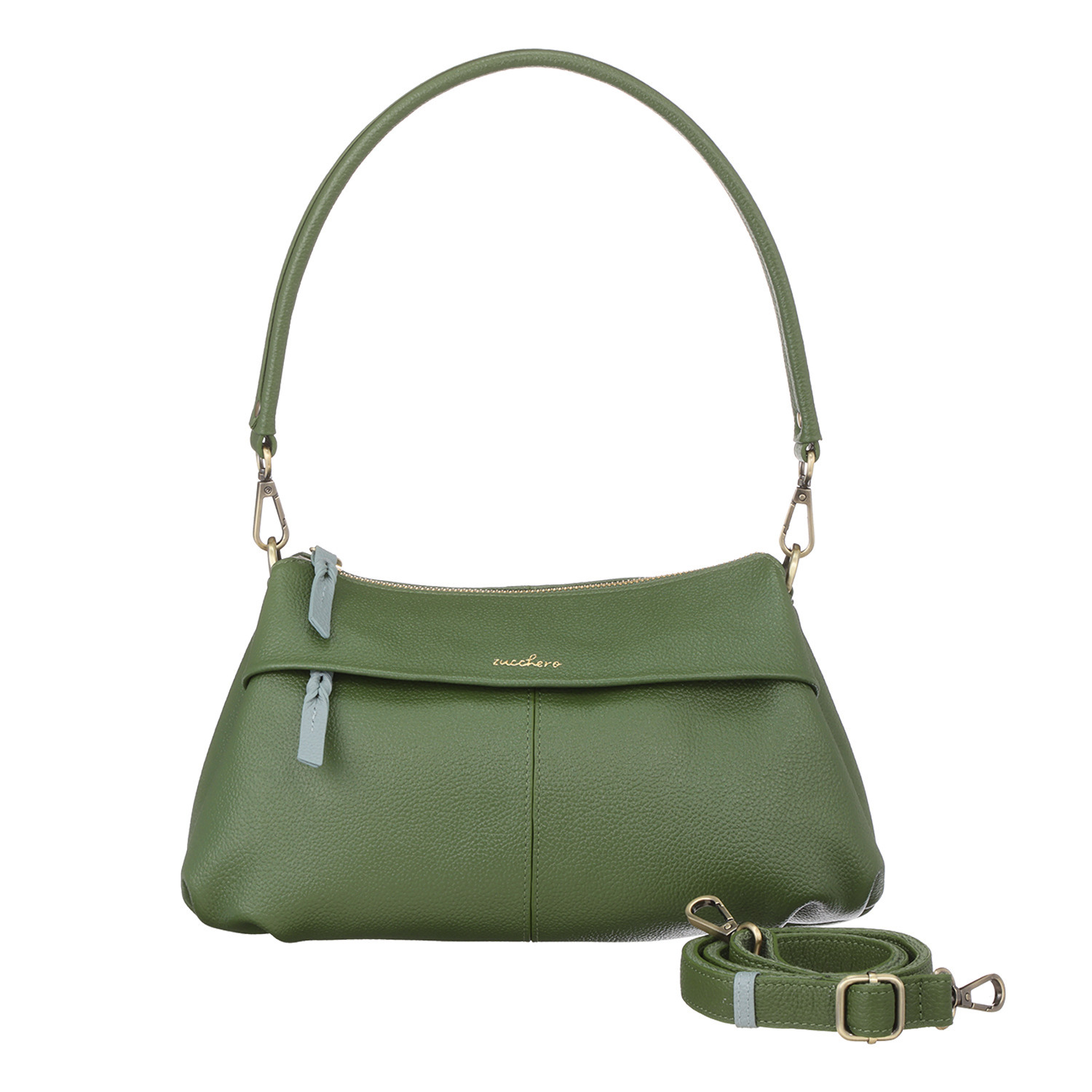 ズッケロ ＬＷＧゴールドランク認証 牛革シュリンク型押し ３層構造 ２ウェイショルダーバッグ