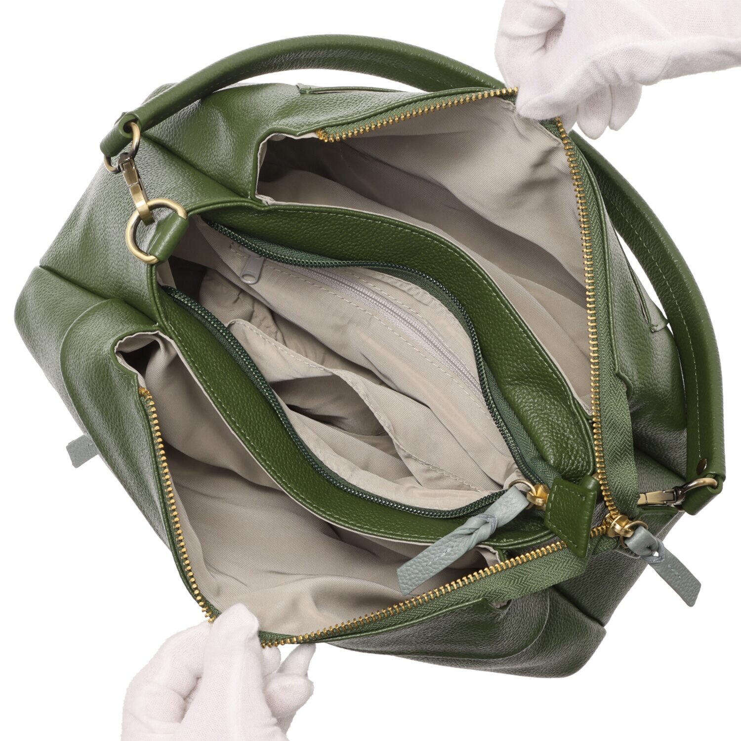 ズッケロ ＬＷＧゴールドランク認証 牛革シュリンク型押し ３層構造 ２ウェイショルダーバッグ