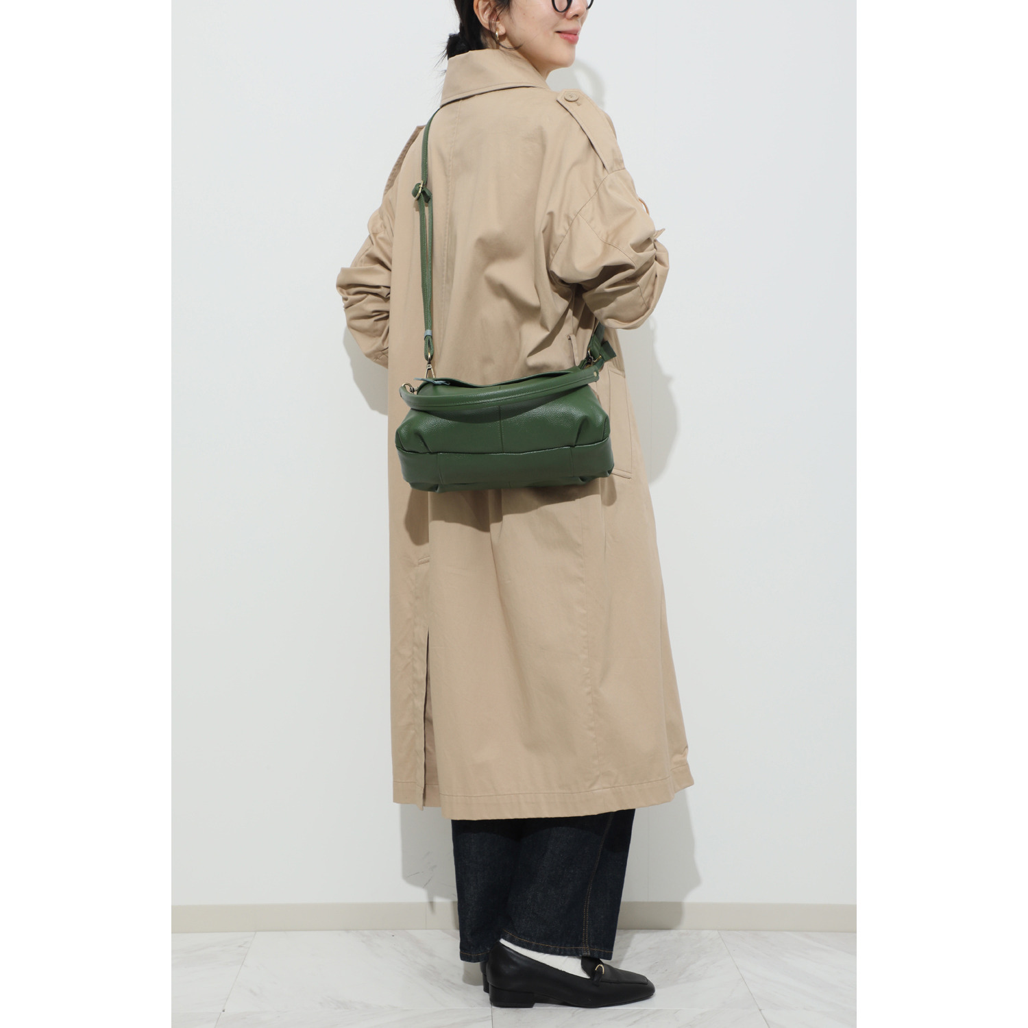 ズッケロ ＬＷＧゴールドランク認証 牛革シュリンク型押し ３層構造 ２ウェイショルダーバッグ