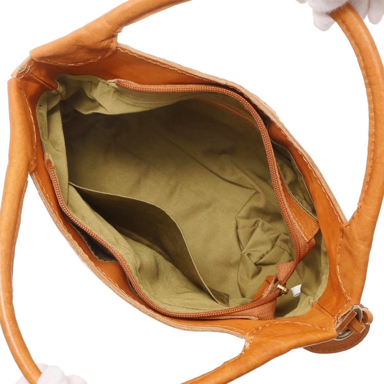 ズッケロ 牛革メッシュ あおり仕様 ２ウェイハンドバッグ