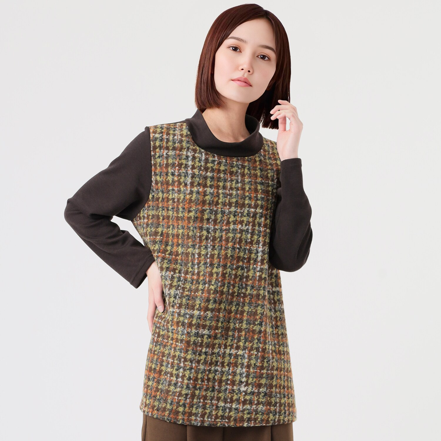 ダジュール チェックデザイン チュニック