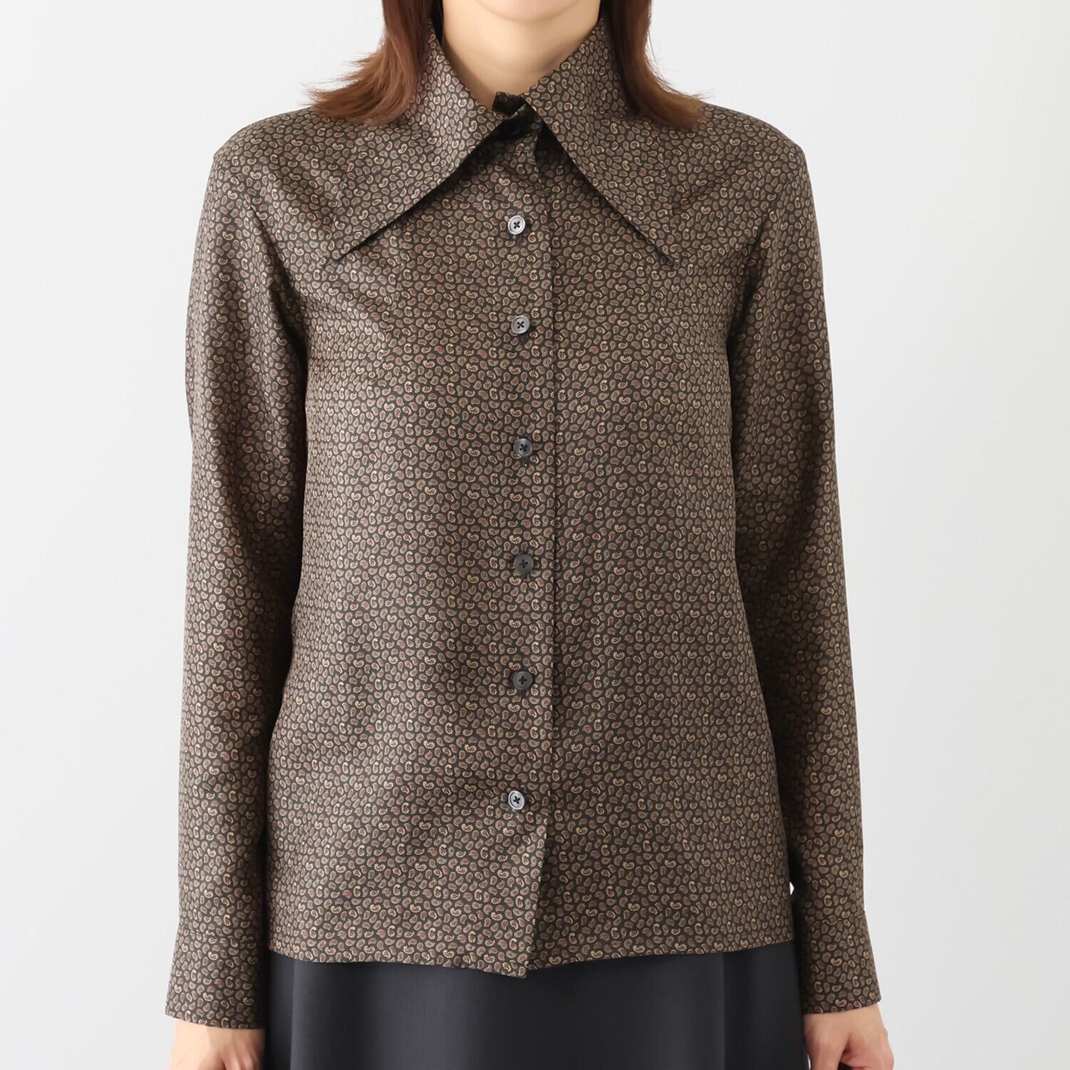 ジュンコ　シマダ オリジナルプリント プティペイズリー柄 ブラウス