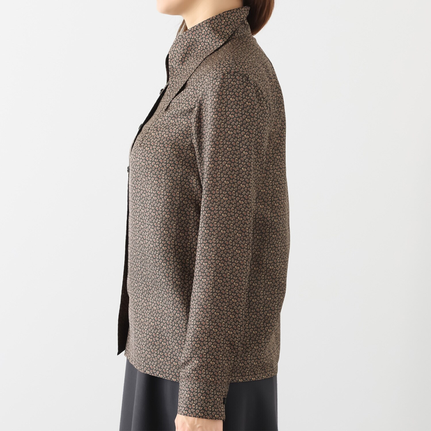 ジュンコ　シマダ オリジナルプリント プティペイズリー柄 ブラウス