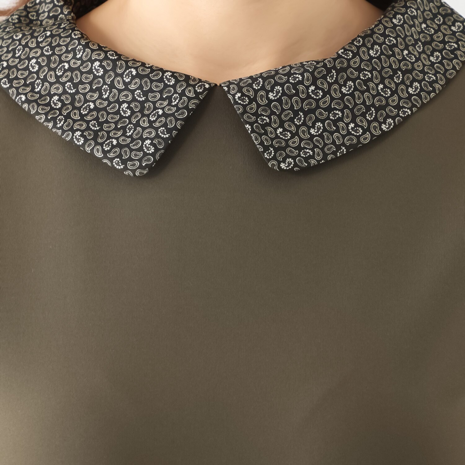 ジュンコ　シマダ プリント×ジャージー レイヤード風ワンピース