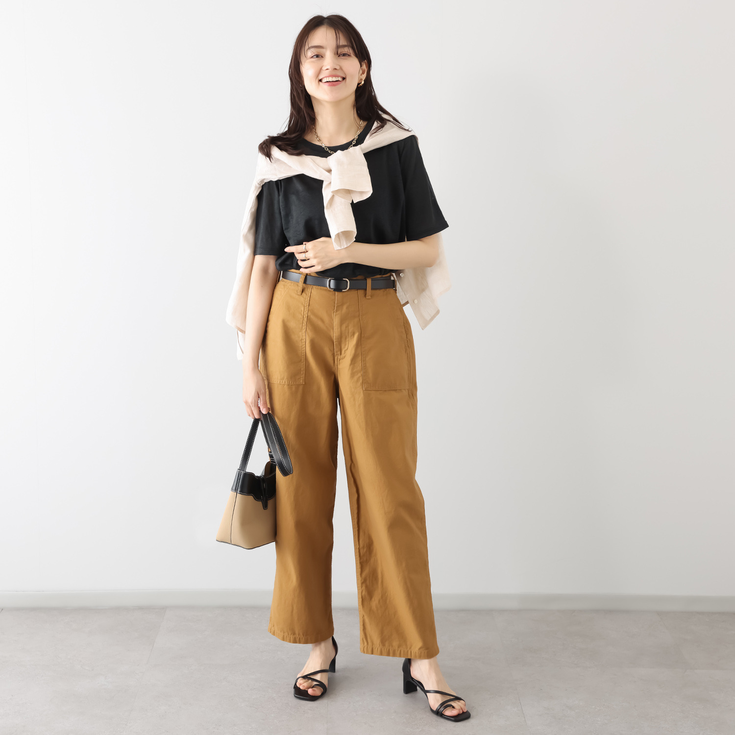 亀　恭子セレクト！ ザ　ブルー 日本製生地使用 コットン１００％ バックサテン 本格ベイカーパンツ