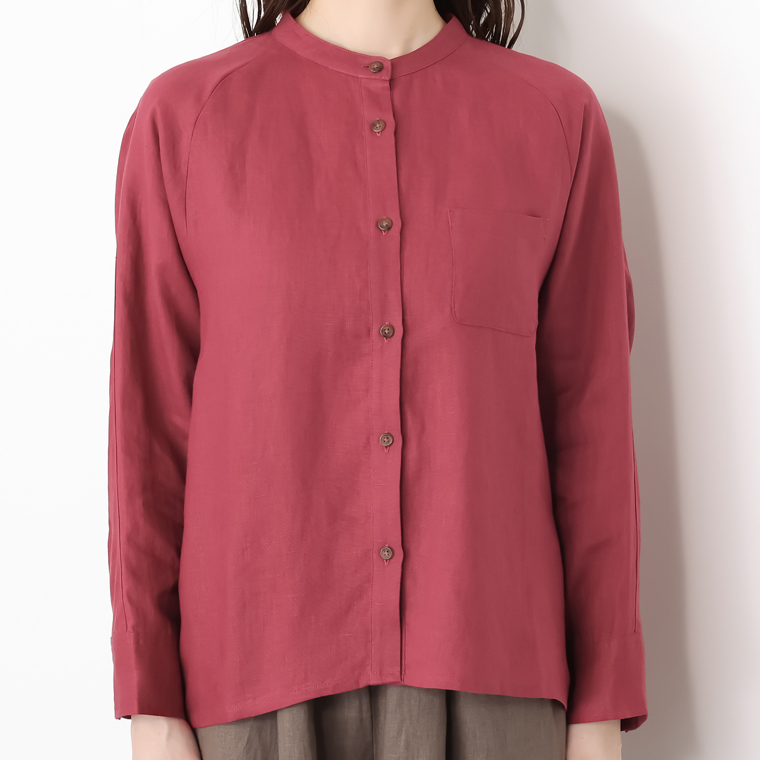 ゼラールスポーツ フレンチリネン１００％ しなやか＆ソフト仕上げ ドルマンデザイン ミディシャツ