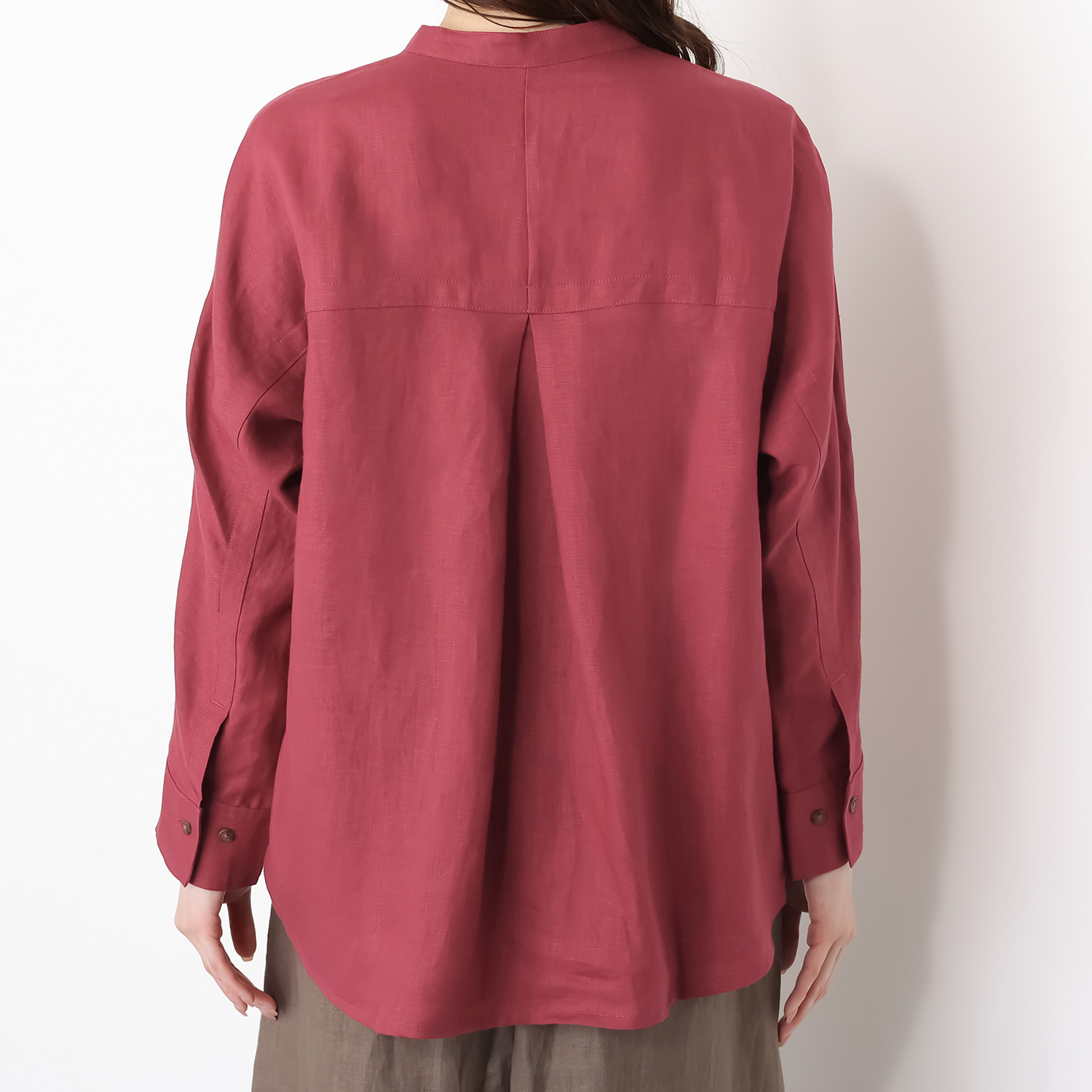 ゼラールスポーツ フレンチリネン１００％ しなやか＆ソフト仕上げ ドルマンデザイン ミディシャツ