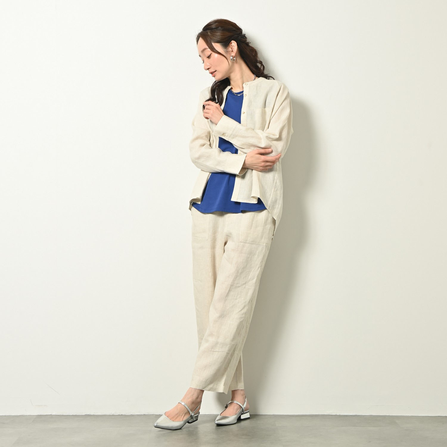 ゼラールスポーツ 強撚コットン 天竺ジャージー リブコンビタンクトップ