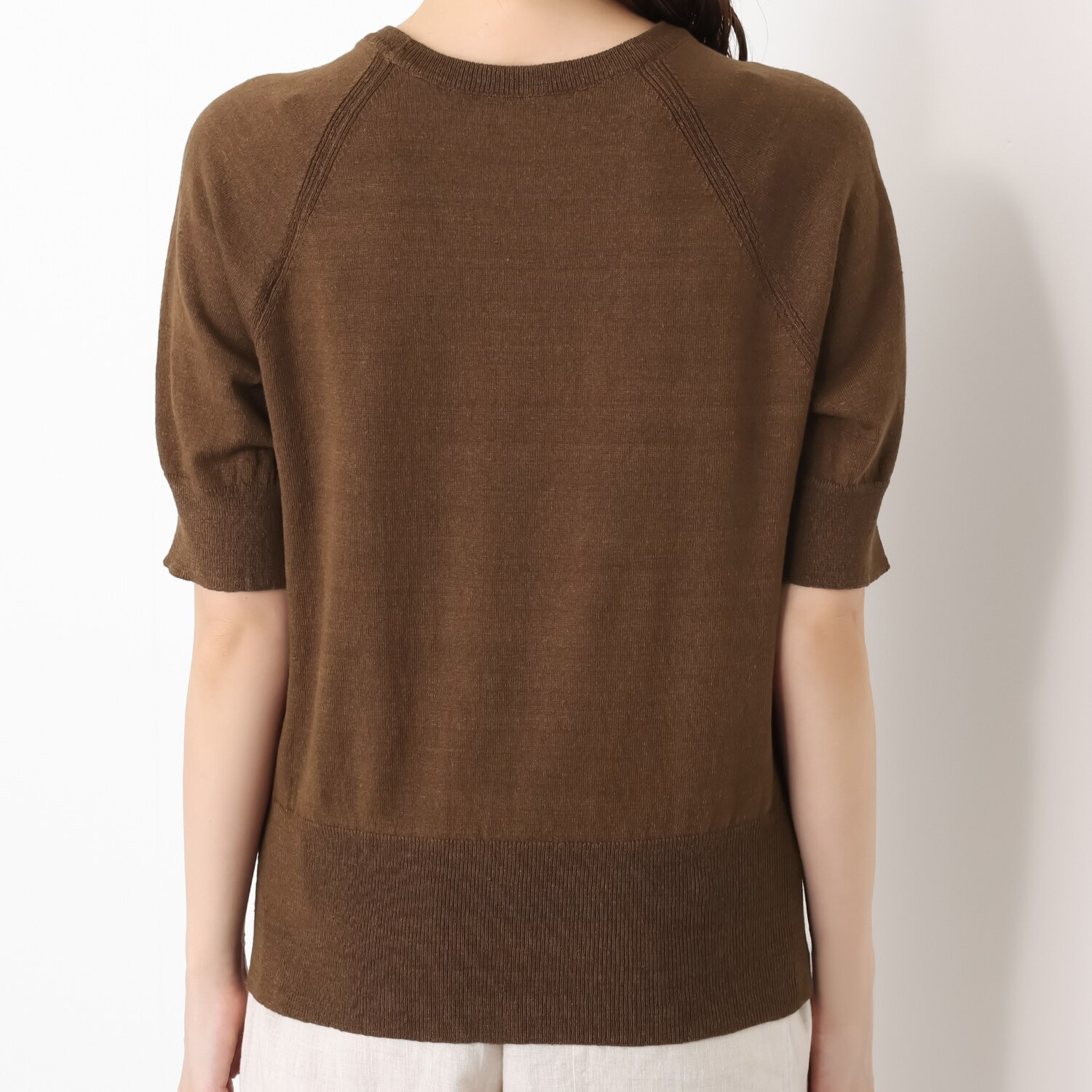 ゼラールスポーツ ウォッシャブル フレンチリネン混 プレーティング天竺 ニットＴシャツ