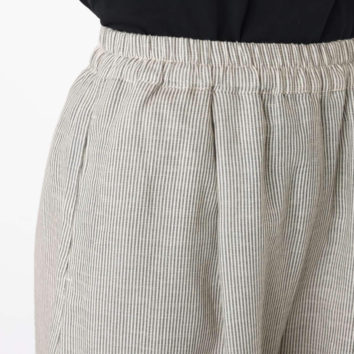 ゼラールスポーツ フレンチリネン１００％ しなやか＆ソフト仕上げ タックデザイン スカート見えパンツ