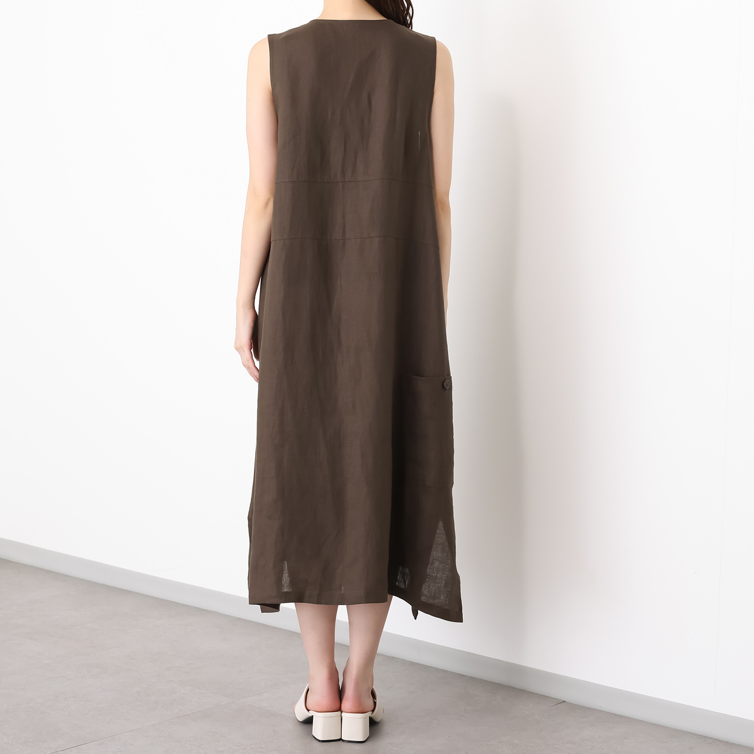 ゼラールスポーツ フレンチリネン１００％ しなやか＆ソフト仕上げ ポケットデザイン ロングジレ