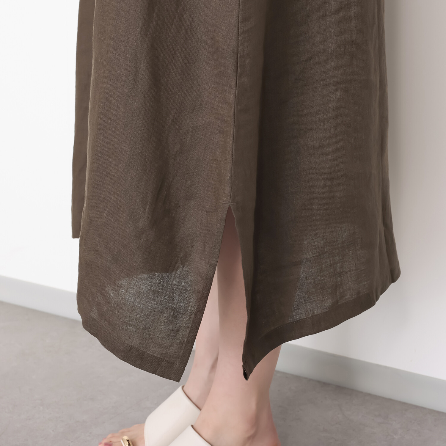 ゼラールスポーツ フレンチリネン１００％ しなやか＆ソフト仕上げ ポケットデザイン ロングジレ