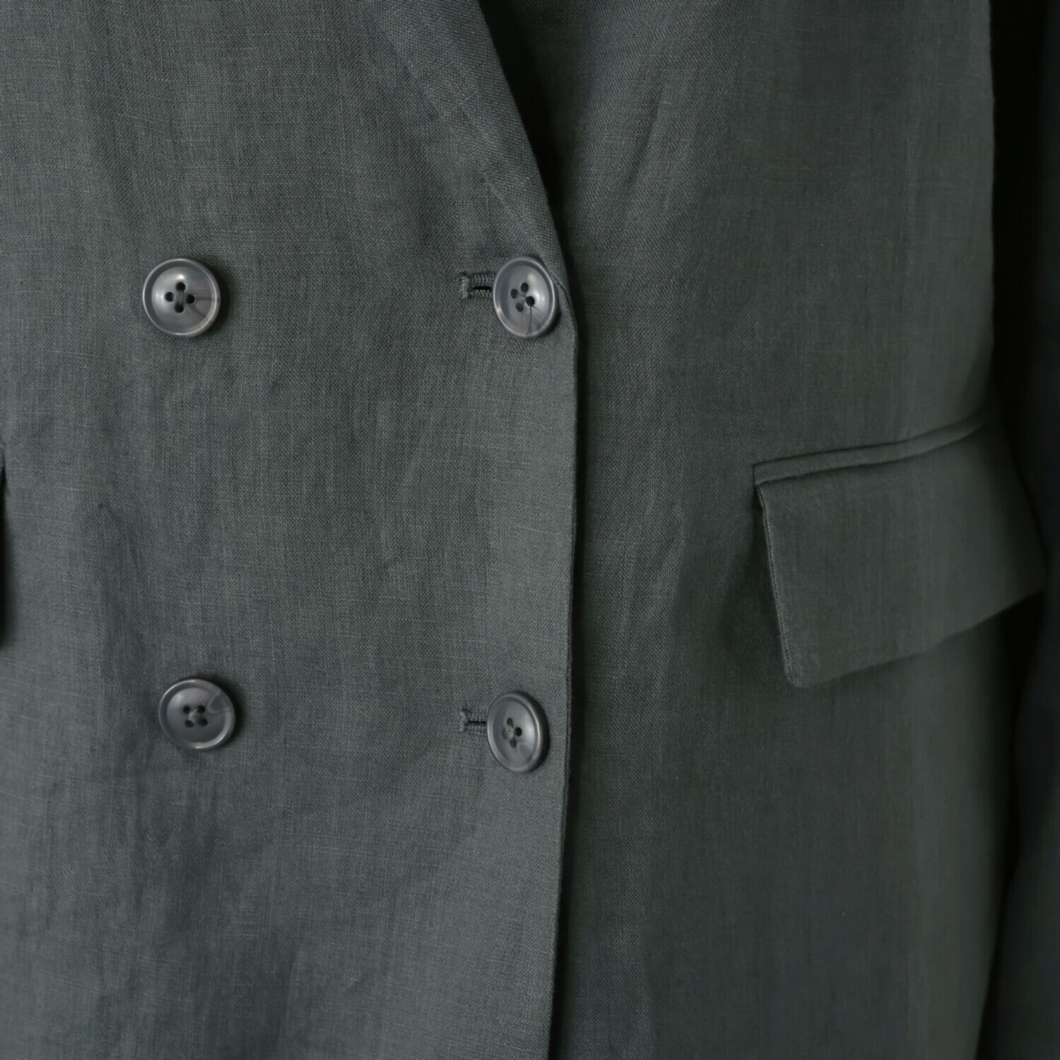 ゼラールスポーツ フレンチリネン１００％ しなやか＆ソフト仕上げ ダブルフロント テーラーカラー ライトジャケット