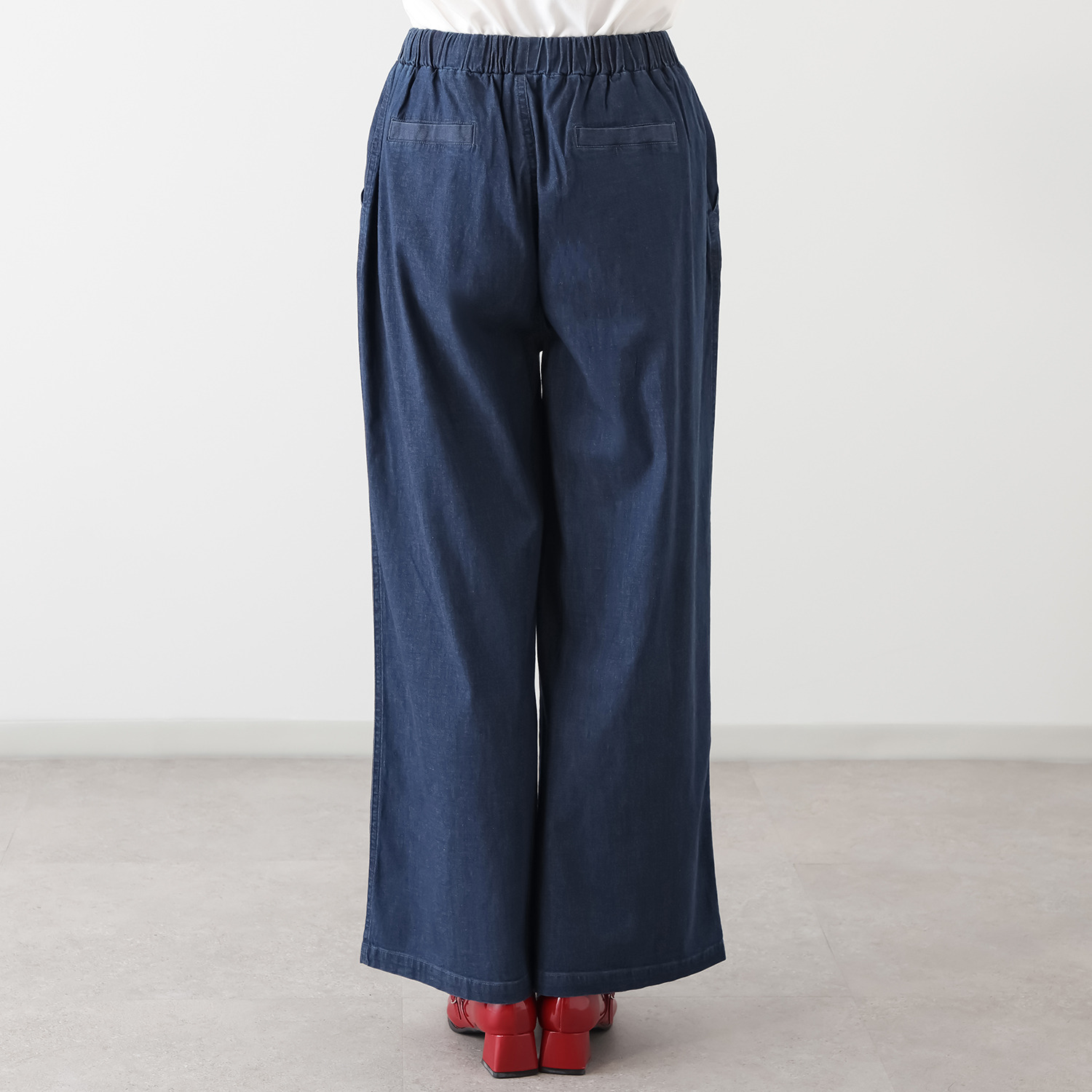 スタイル・ラヴィー タックアクセント 真夏もＯＫ セルデニムパンツ