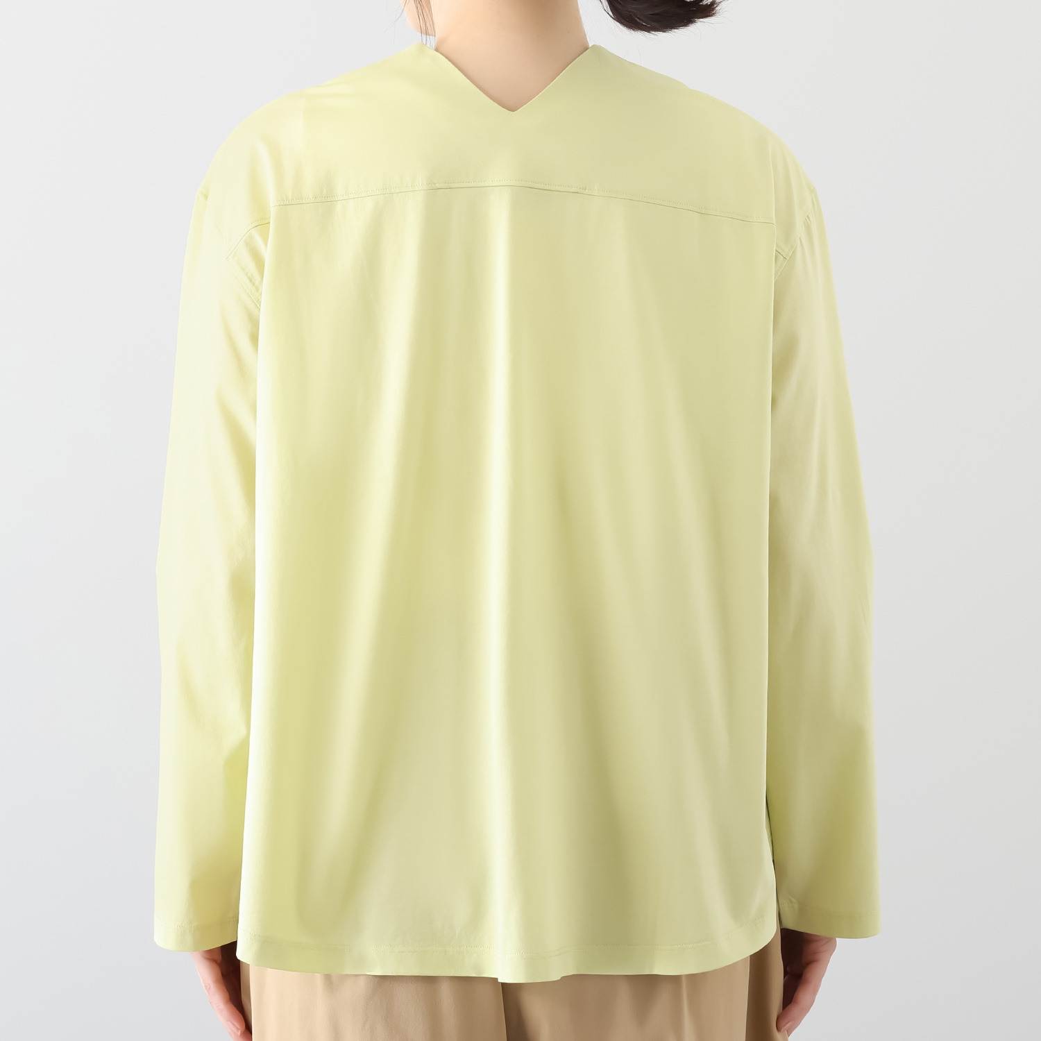 元町ゼラール ギザコットン混 プレミアムハイゲージ スタイルアップ カーディガン