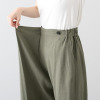 元町ゼラール ドレープ感が美しい！ しなやかオックス ラップデザインパンツ