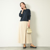 元町ゼラール ドレープ感が美しい！ しなやかオックス ラップデザインパンツ