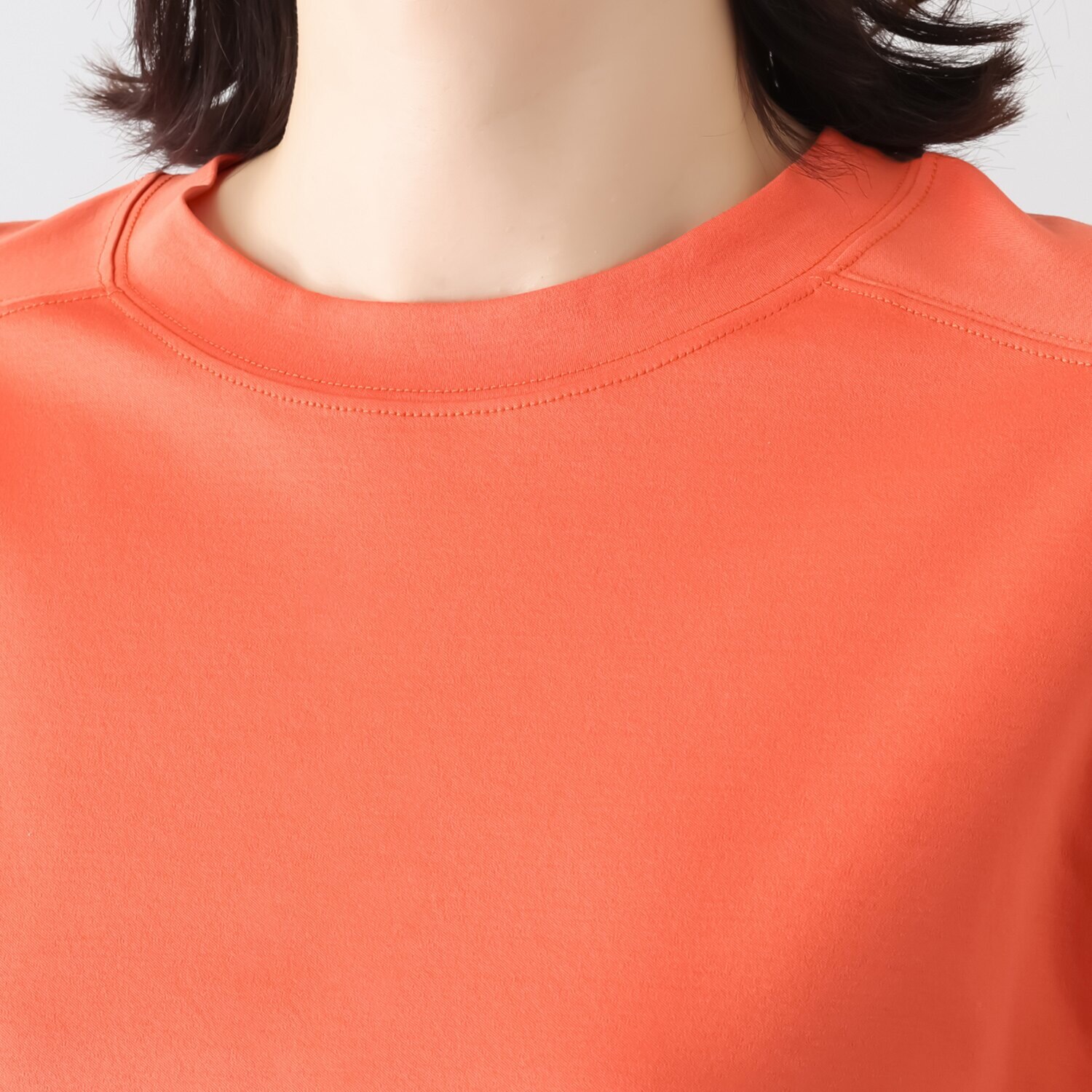 元町ゼラール ギザコットン１００％ プレミアムスムース セットインスリーブ プルオーバー